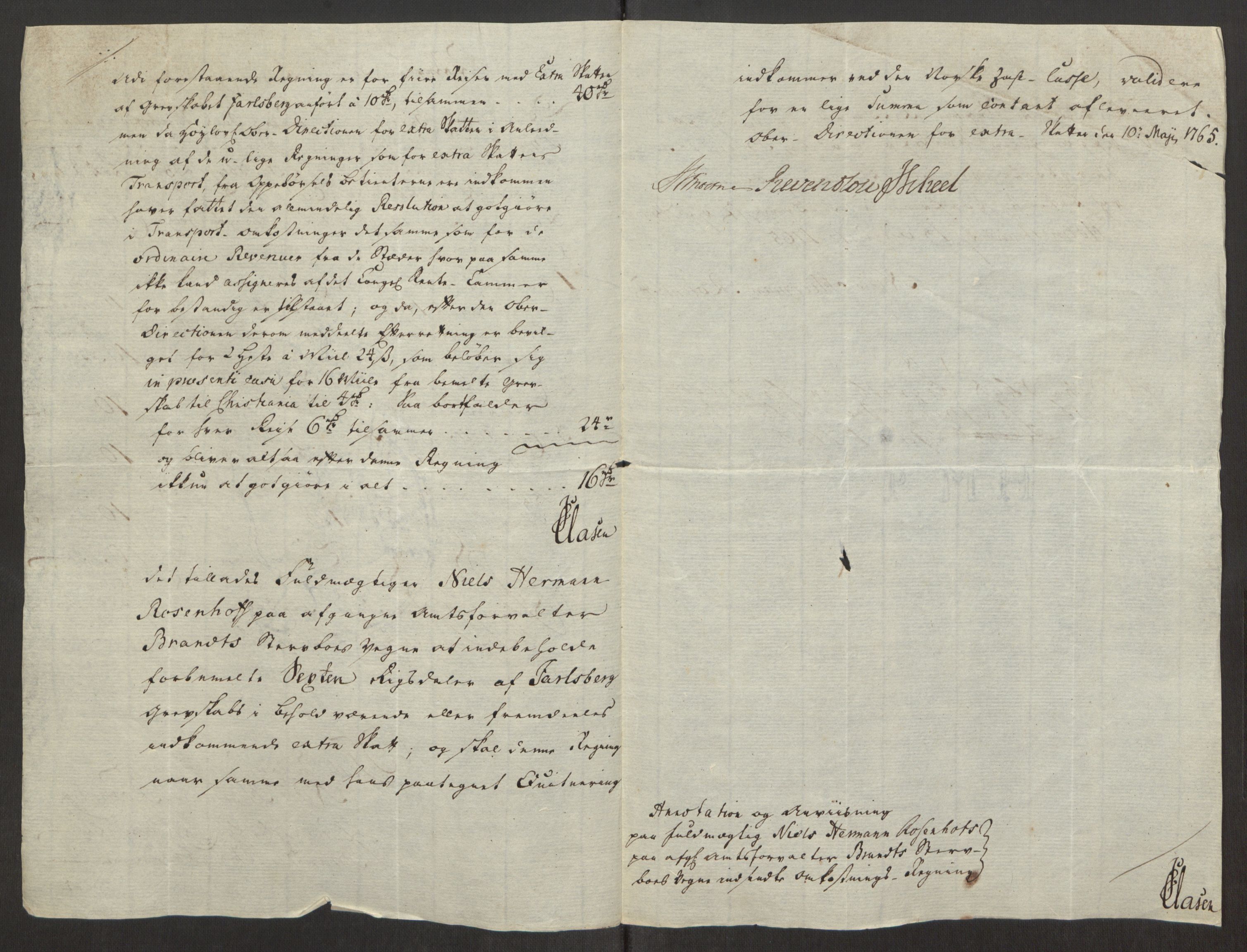 Rentekammeret inntil 1814, Reviderte regnskaper, Fogderegnskap, AV/RA-EA-4092/R32/L1960: Ekstraskatten Jarlsberg grevskap, 1762-1772, p. 42