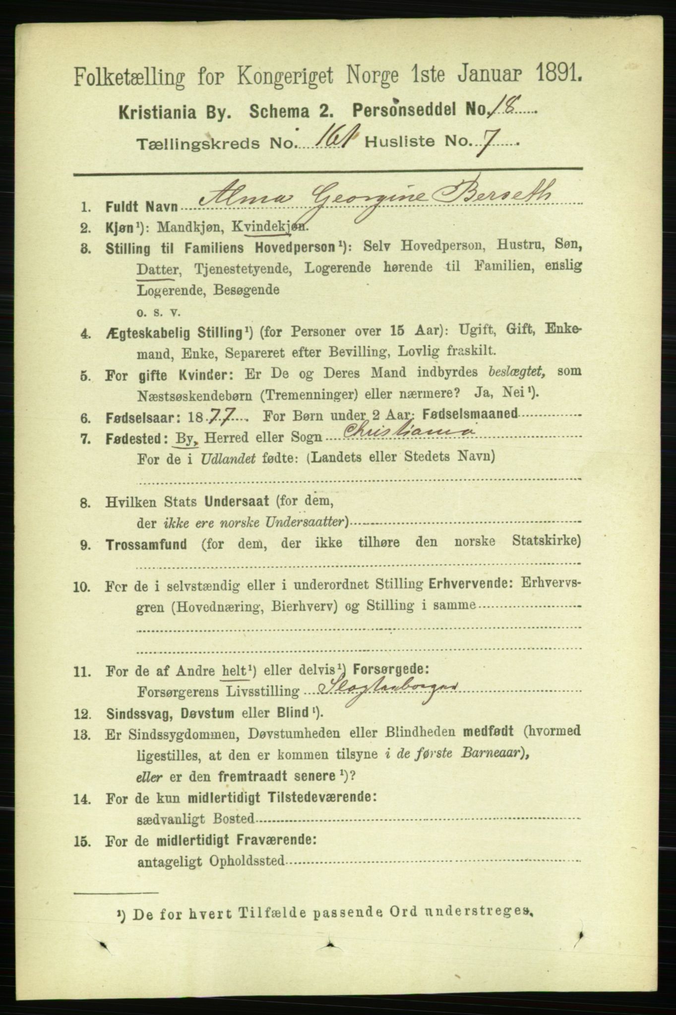 RA, 1891 census for 0301 Kristiania, 1891, p. 91738