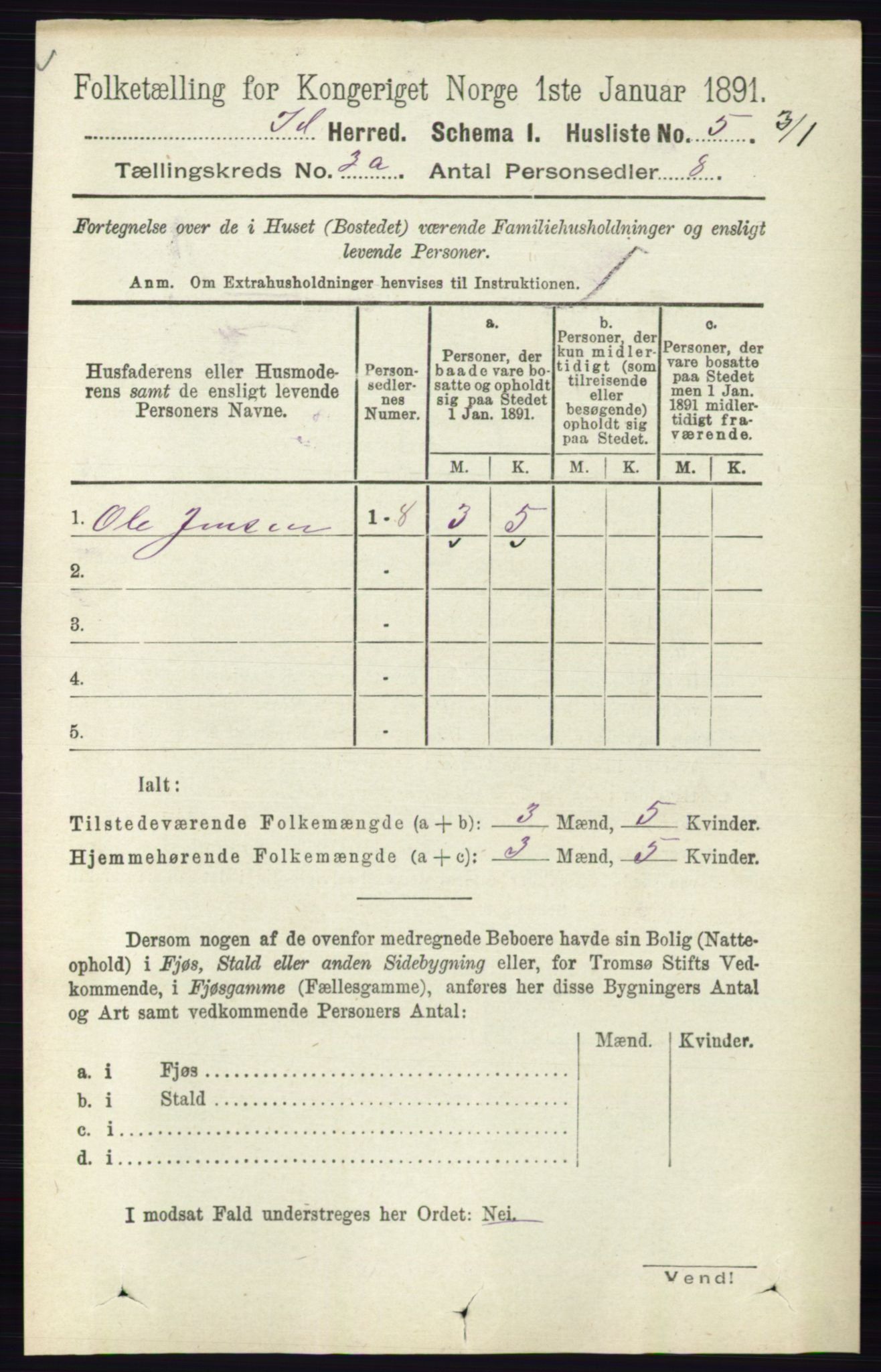 RA, 1891 census for 0117 Idd, 1891, p. 2087