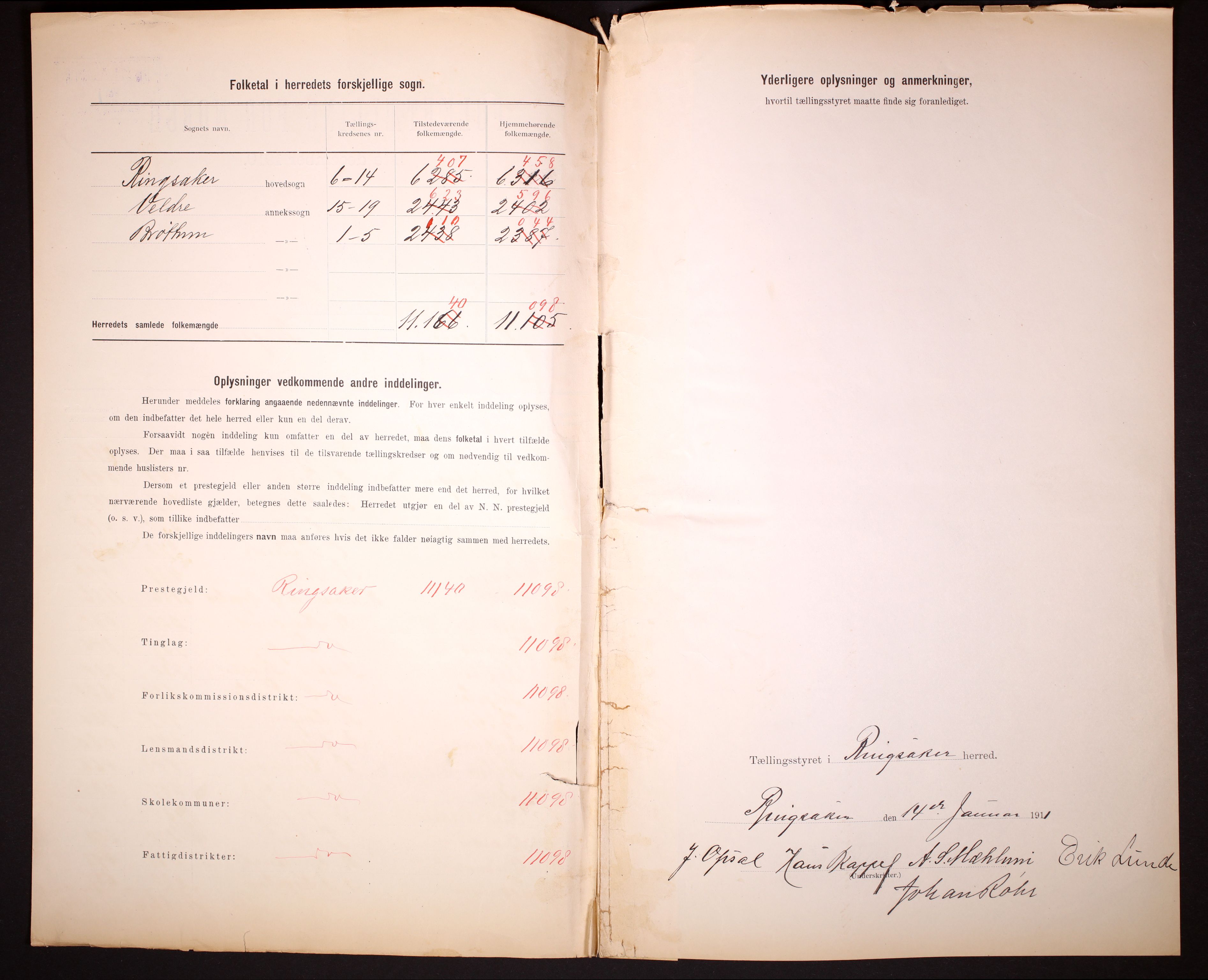 RA, 1910 census for Ringsaker, 1910, p. 3