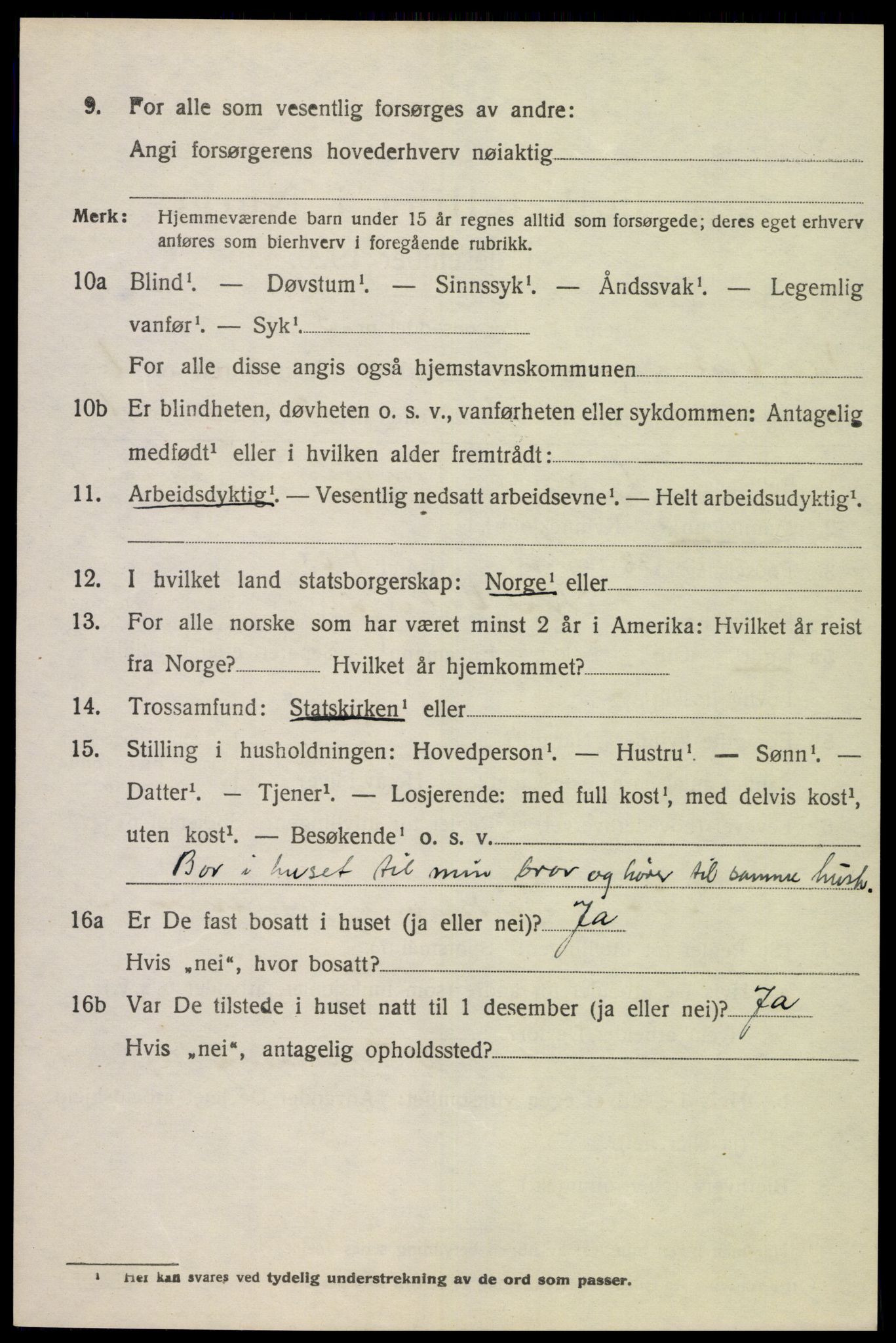 SAK, 1920 census for Nes (V-A), 1920, p. 1379