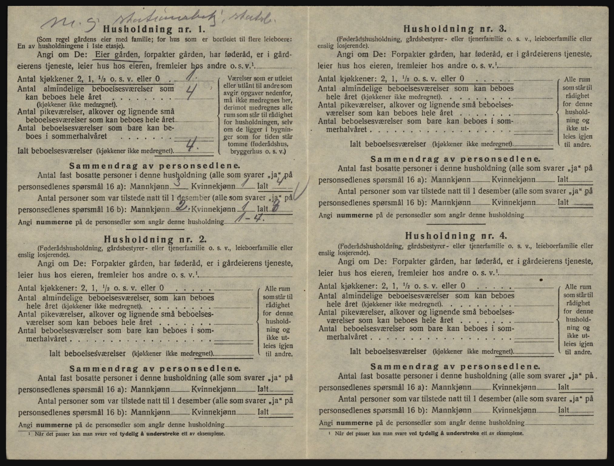 SAO, 1920 census for Glemmen, 1920, p. 590