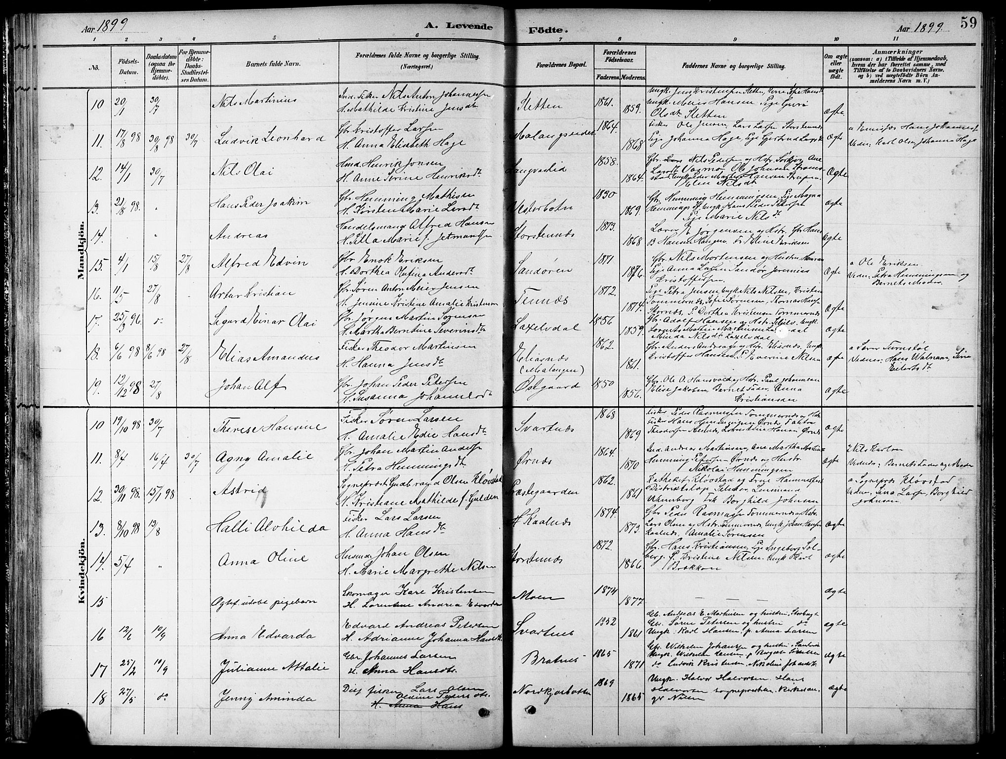 Balsfjord sokneprestembete, AV/SATØ-S-1303/G/Gab/L0008klokker: Parish register (copy) no. 8, 1890-1906, p. 59