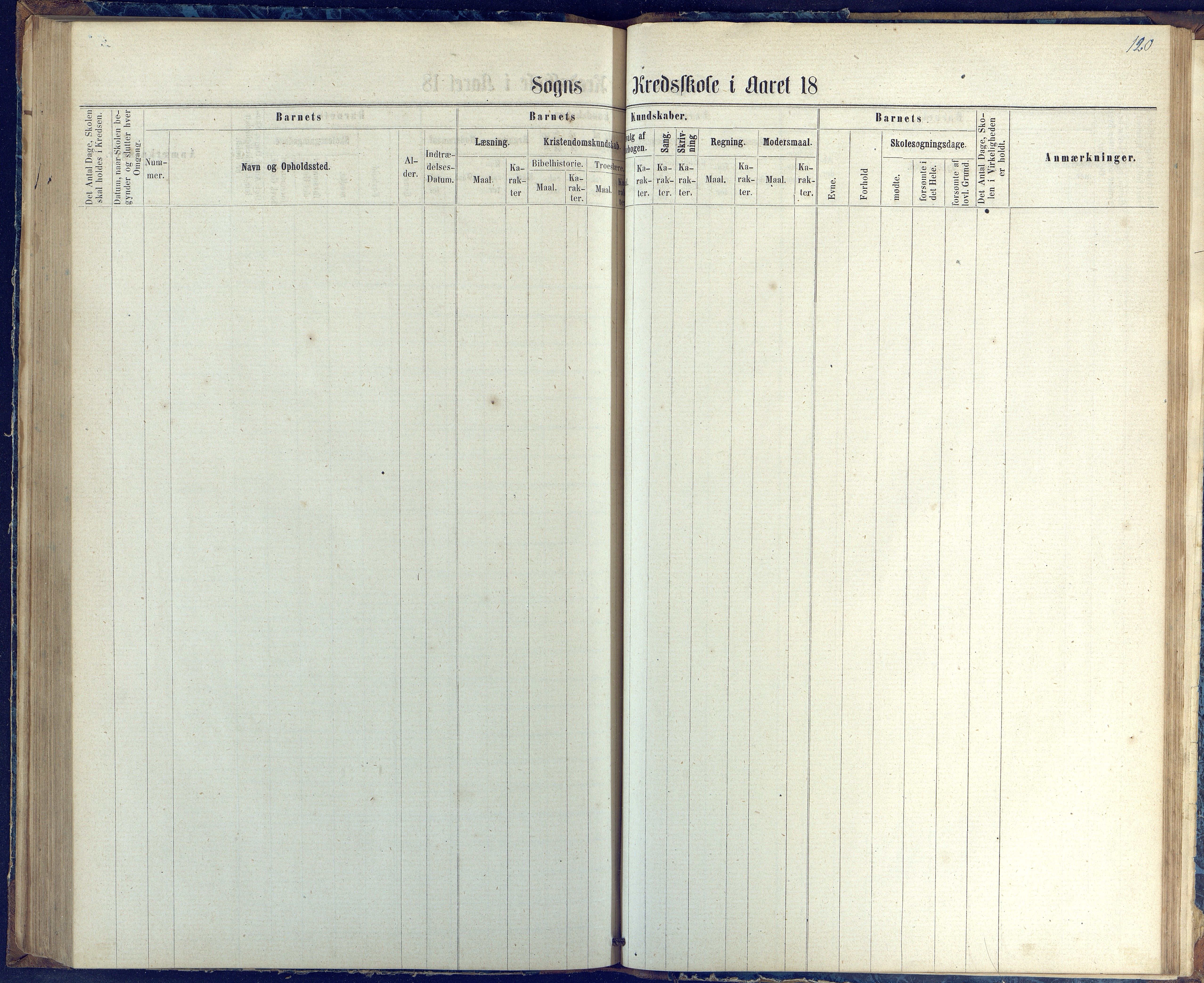 Øyestad kommune frem til 1979, AAKS/KA0920-PK/06/06G/L0002: Skoleprotokoll, 1863-1875, p. 120