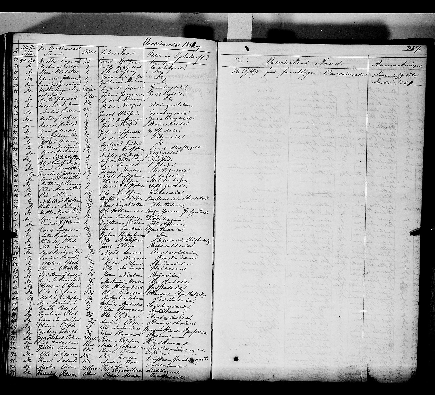 Romedal prestekontor, SAH/PREST-004/K/L0004: Parish register (official) no. 4, 1847-1861, p. 387