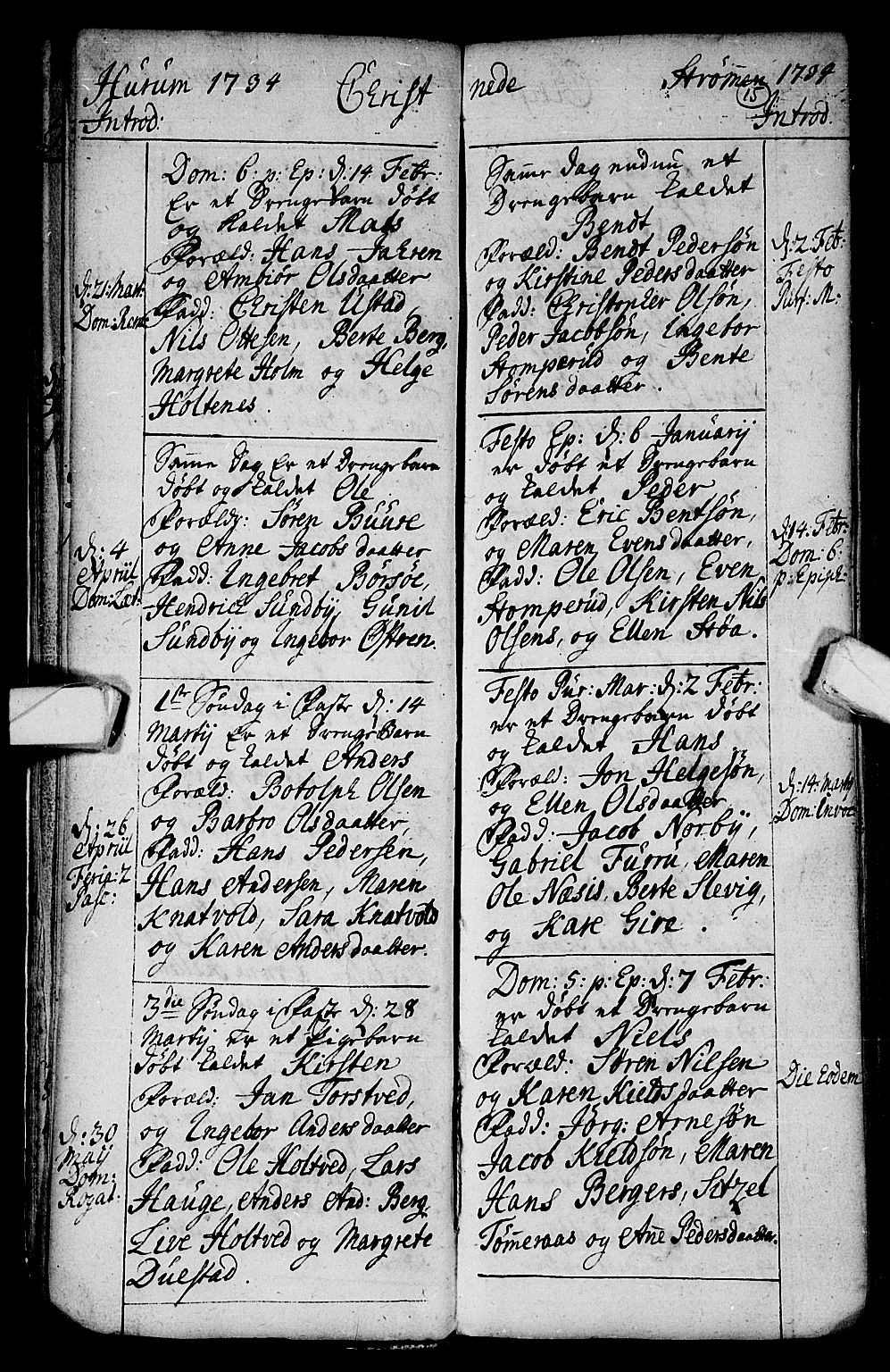 Hurum kirkebøker, AV/SAKO-A-229/F/Fa/L0002: Parish register (official) no. 2, 1733-1757, p. 15