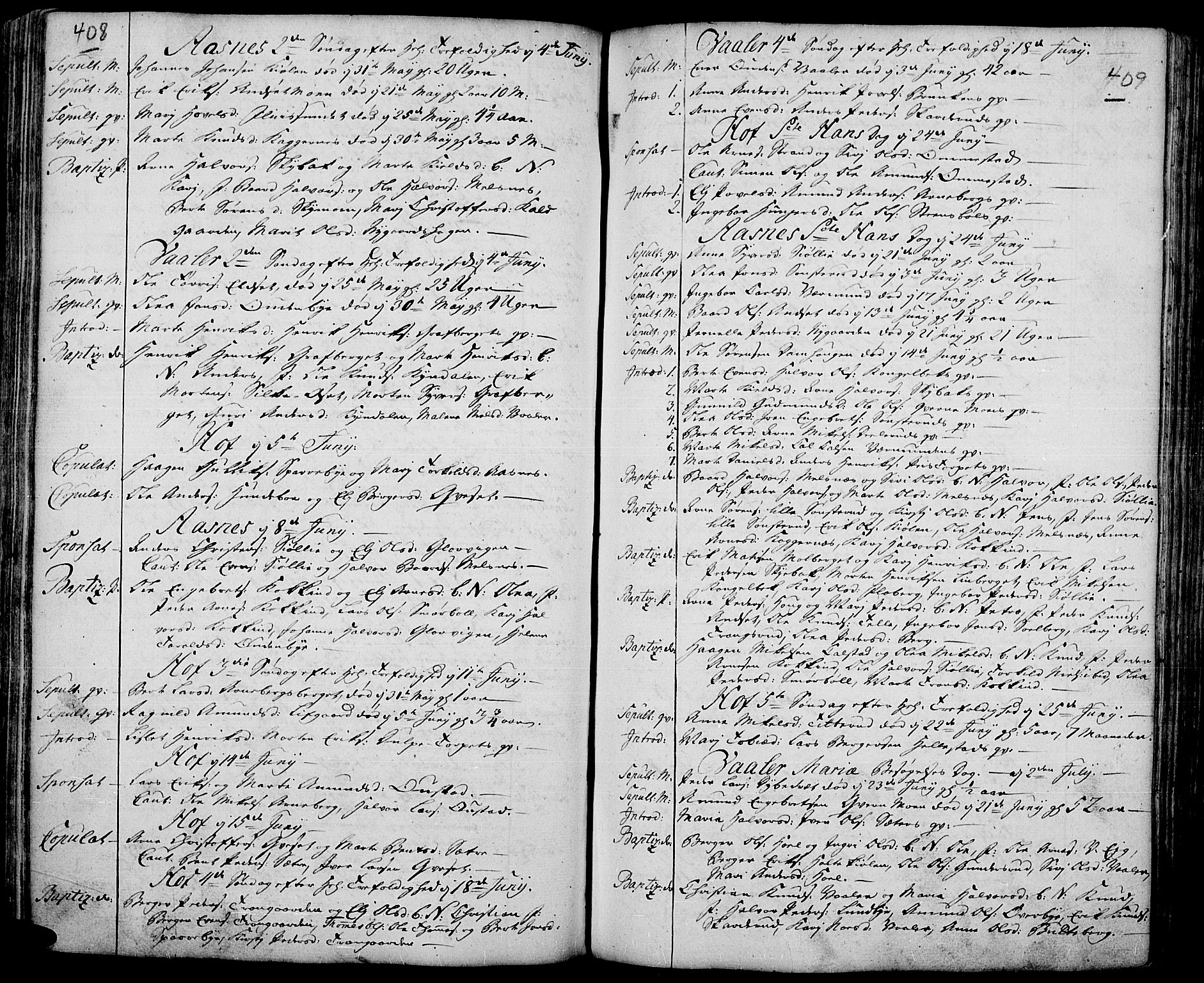 Hof prestekontor, AV/SAH-PREST-038/H/Ha/Haa/L0003: Parish register (official) no. 3, 1750-1789, p. 408-409