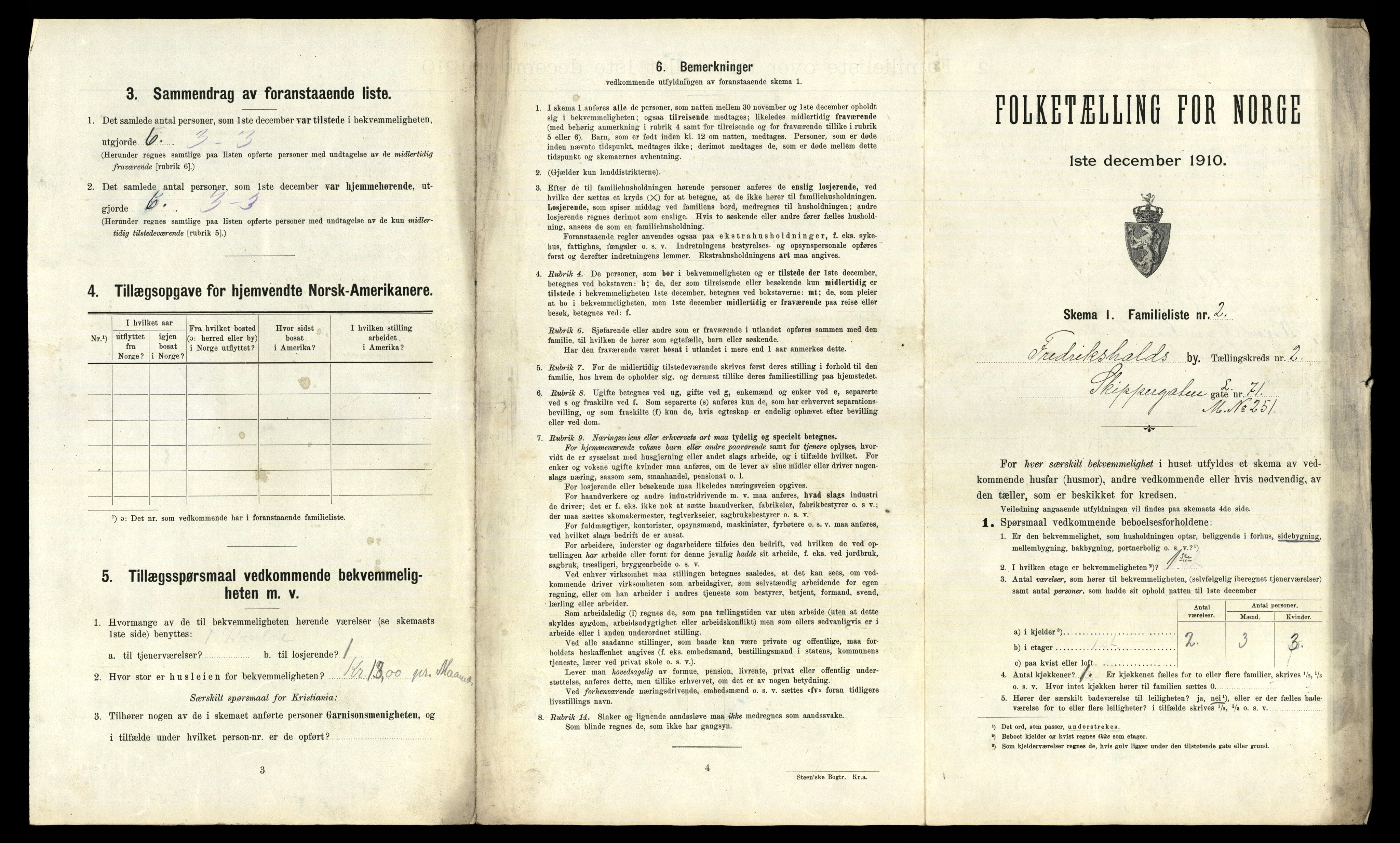 RA, 1910 census for Fredrikshald, 1910, p. 556