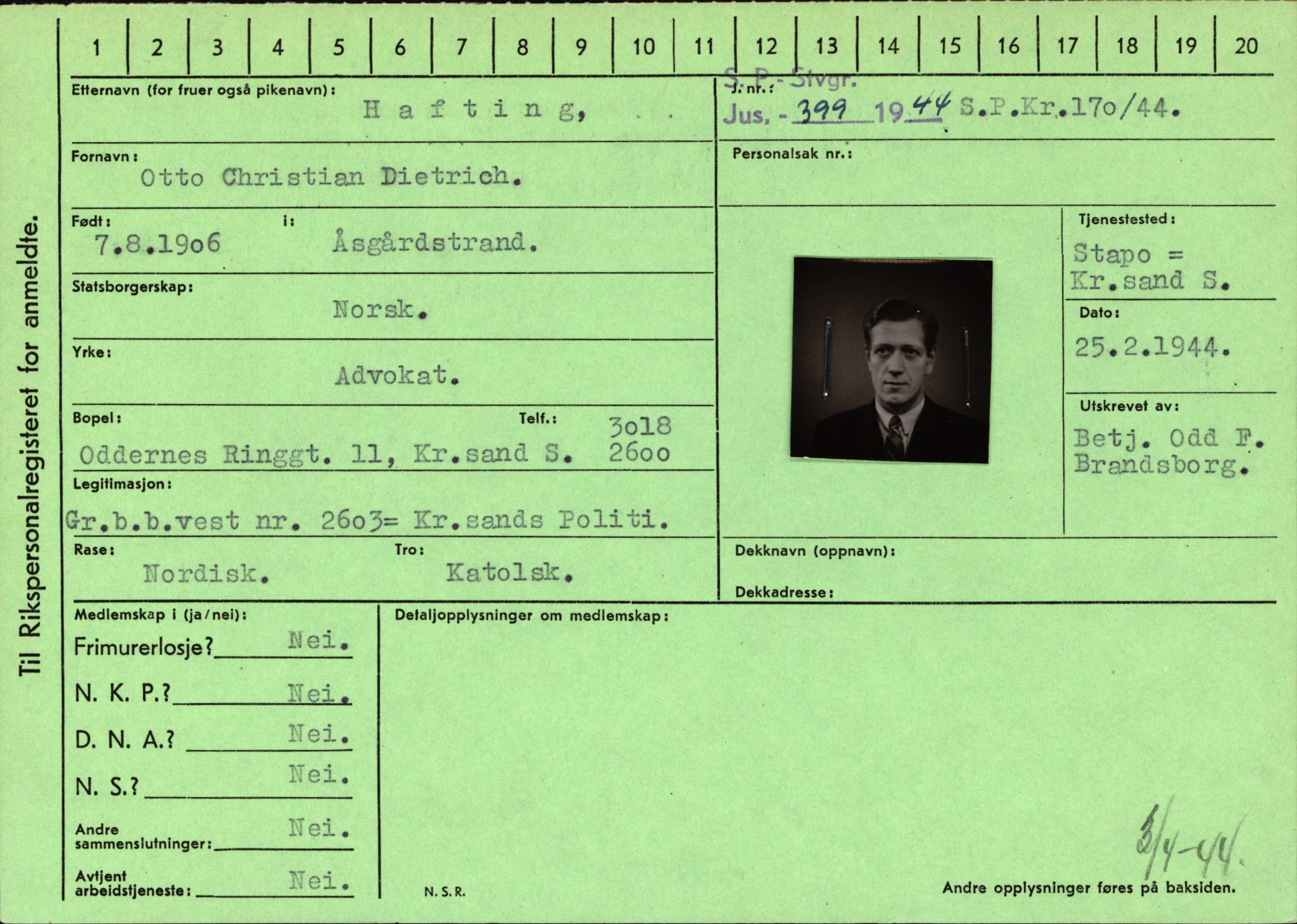 Statspolitiet - Hovedkontoret / Osloavdelingen, AV/RA-S-1329/C/Ca/L0005: Furali - Hamula, 1943-1945, p. 3797