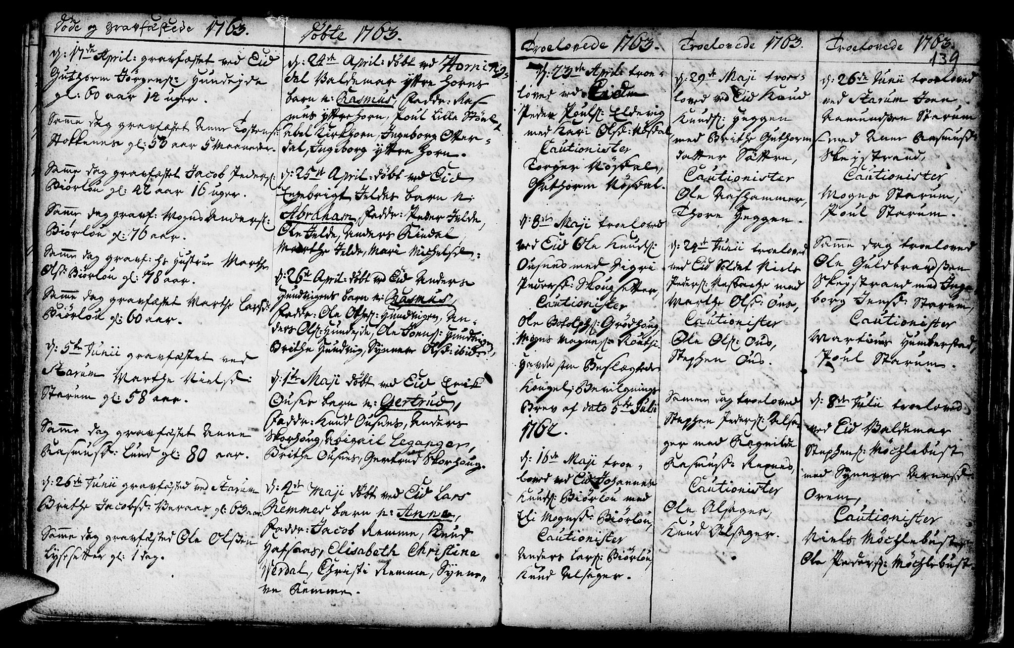 Eid sokneprestembete, AV/SAB-A-82301/H/Haa/Haaa/L0002: Parish register (official) no. A 2, 1741-1769, p. 139