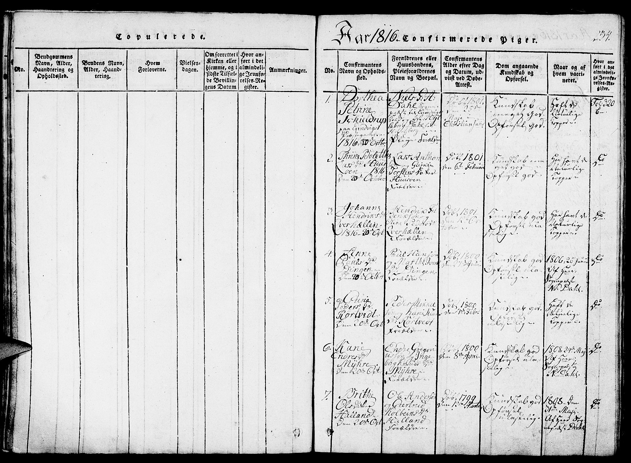 Gulen sokneprestembete, SAB/A-80201/H/Haa/Haaa/L0018: Parish register (official) no. A 18, 1816-1825, p. 234