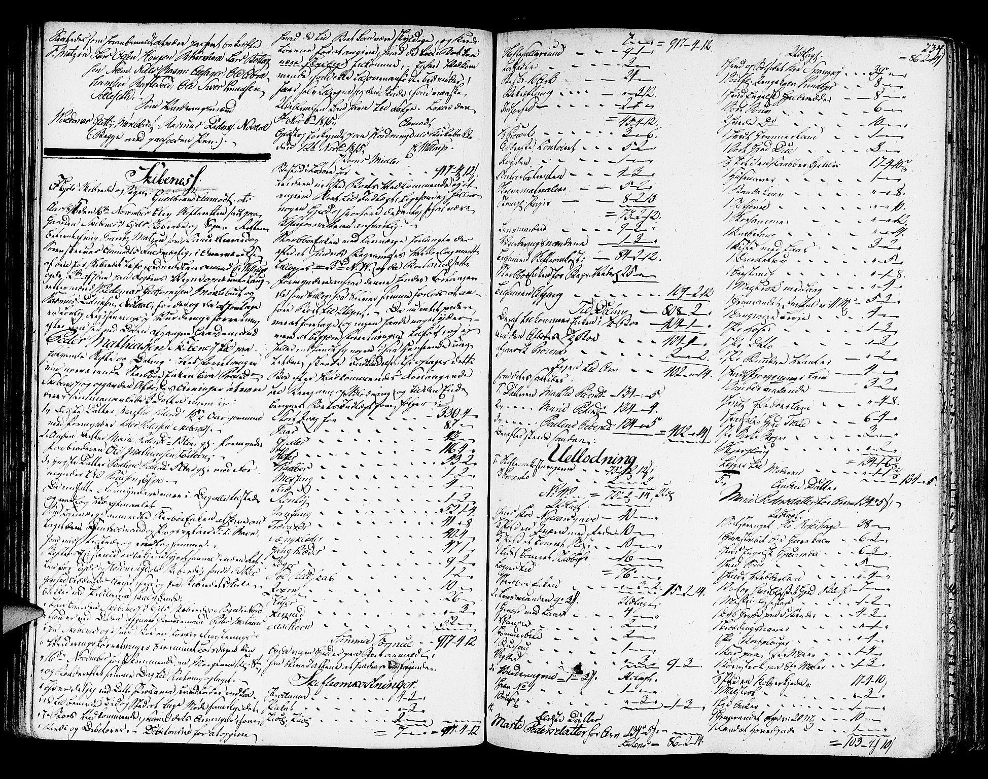 Nordfjord sorenskriveri, AV/SAB-A-2801/1/04/04a/L0022a: Skifteprotokollar, 1813-1817, p. 233b-234a