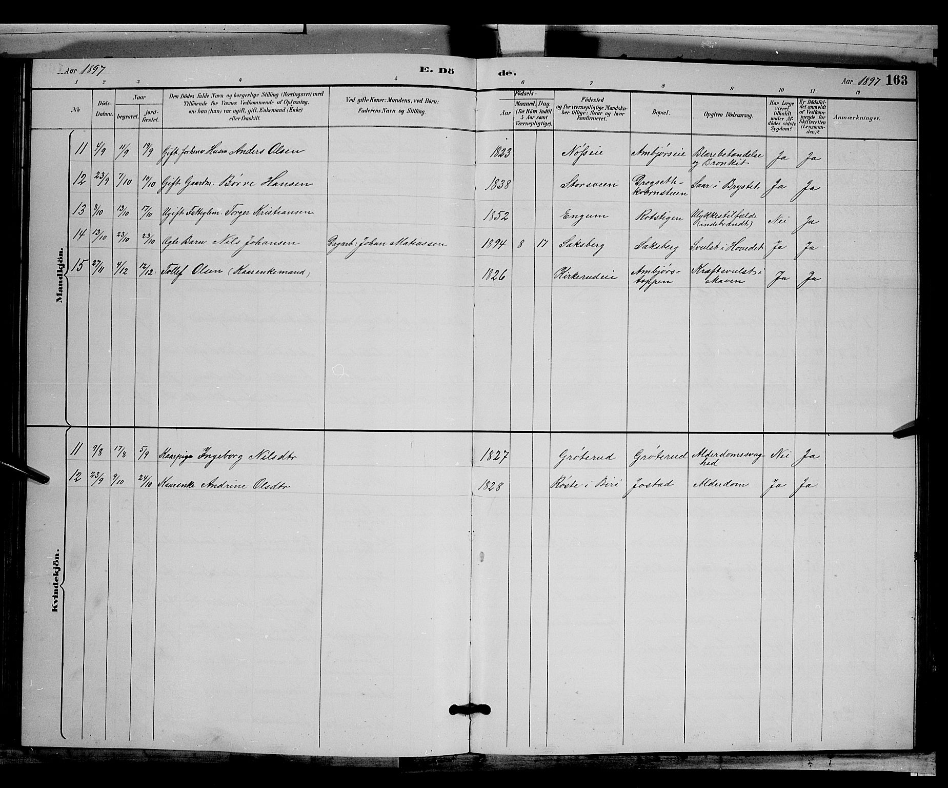Biri prestekontor, SAH/PREST-096/H/Ha/Hab/L0003: Parish register (copy) no. 3, 1892-1905, p. 163