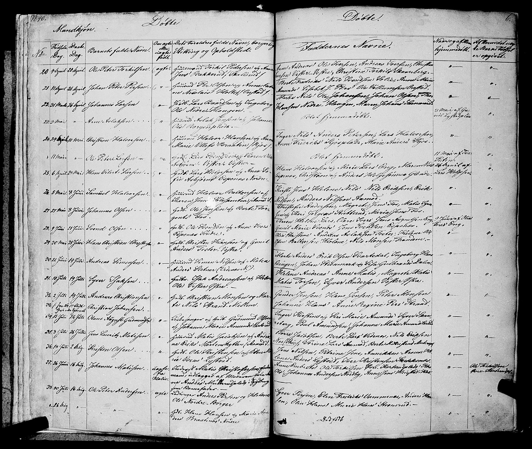 Skiptvet prestekontor Kirkebøker, AV/SAO-A-20009/F/Fa/L0006: Parish register (official) no. 6, 1839-1860, p. 6