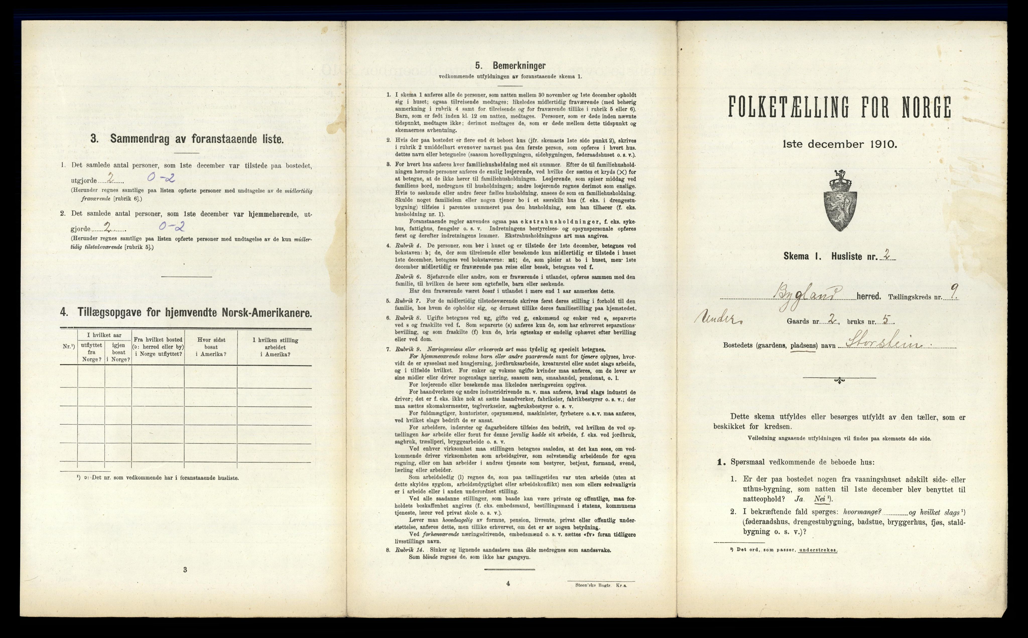 RA, 1910 census for Bygland, 1910, p. 687