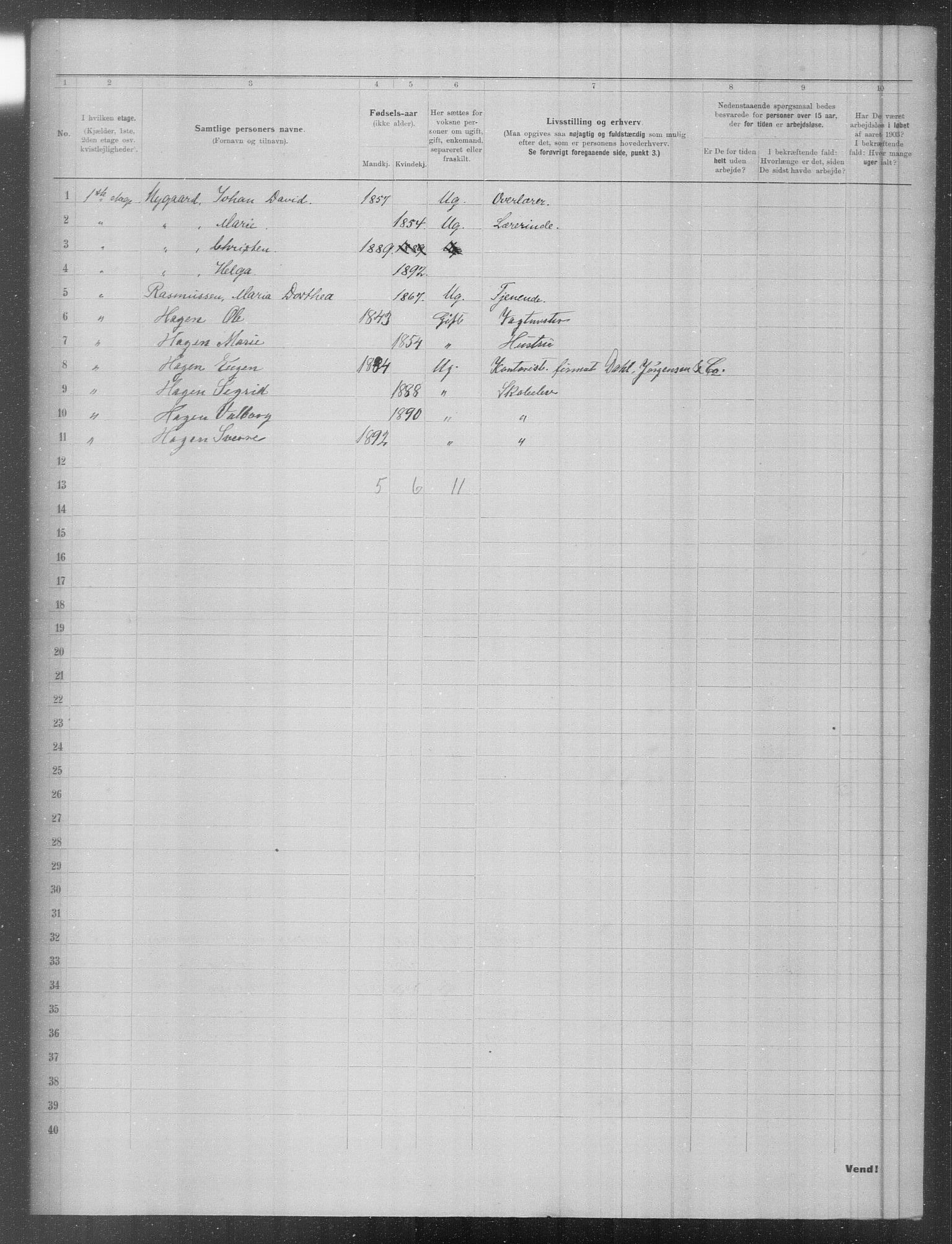 OBA, Municipal Census 1903 for Kristiania, 1903, p. 4469