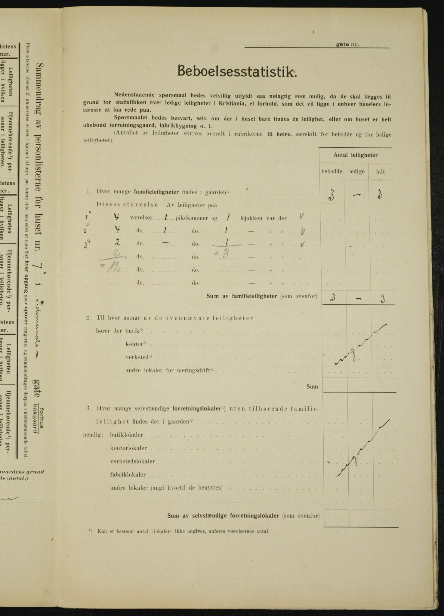 OBA, Municipal Census 1910 for Kristiania, 1910, p. 105717