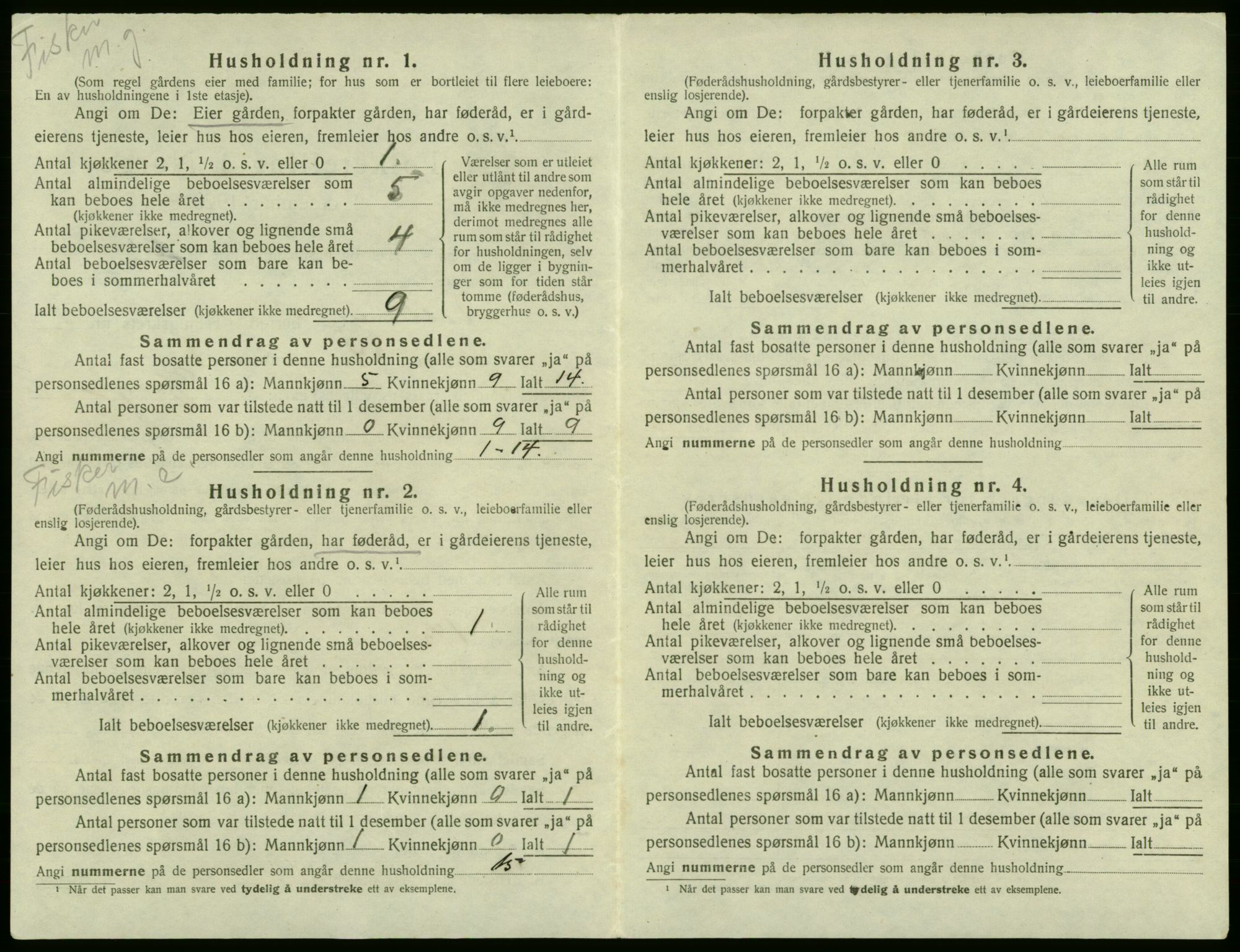 SAB, 1920 census for Austevoll, 1920, p. 366