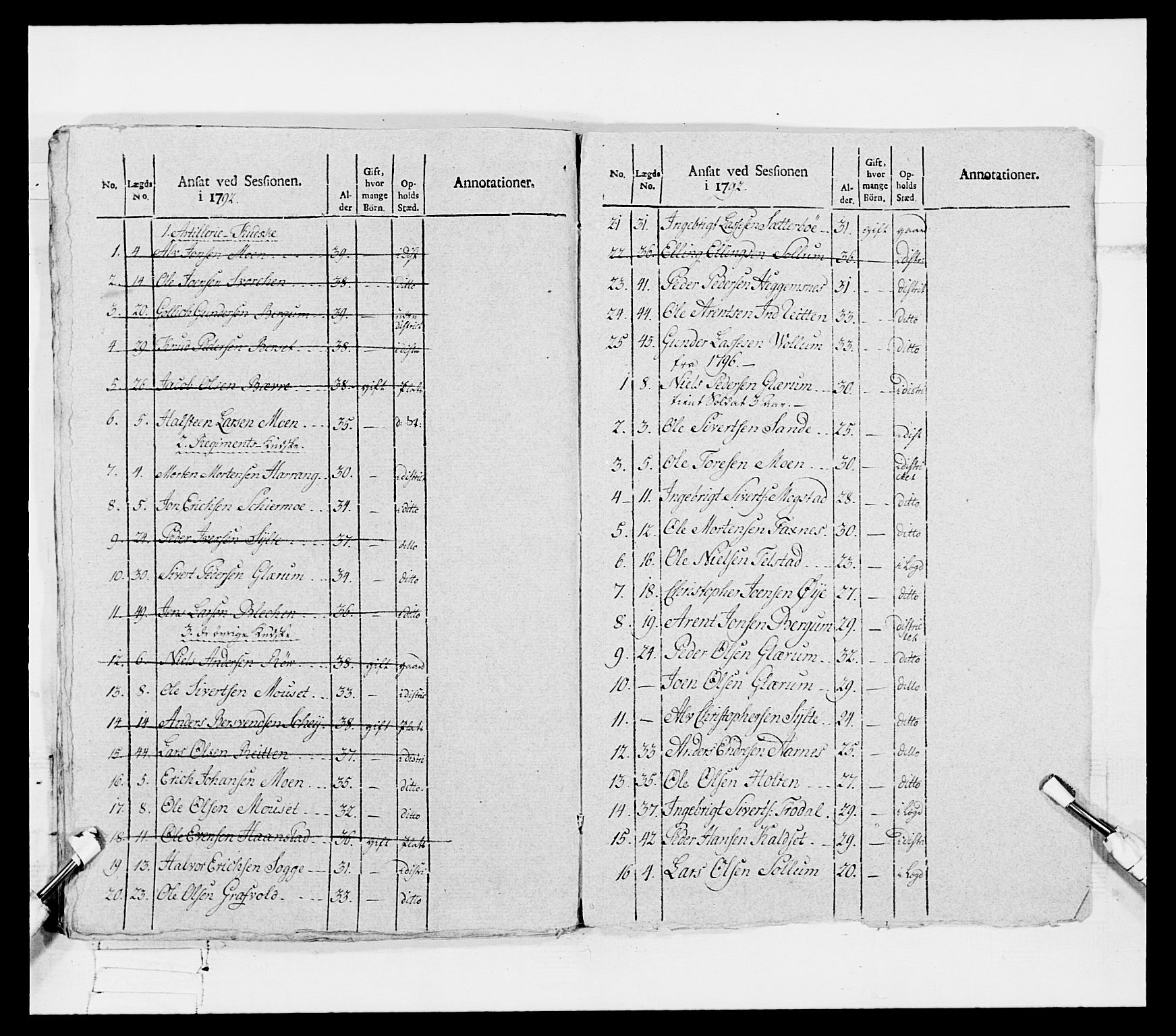 Generalitets- og kommissariatskollegiet, Det kongelige norske kommissariatskollegium, AV/RA-EA-5420/E/Eh/L0080: 2. Trondheimske nasjonale infanteriregiment, 1792-1800, p. 263