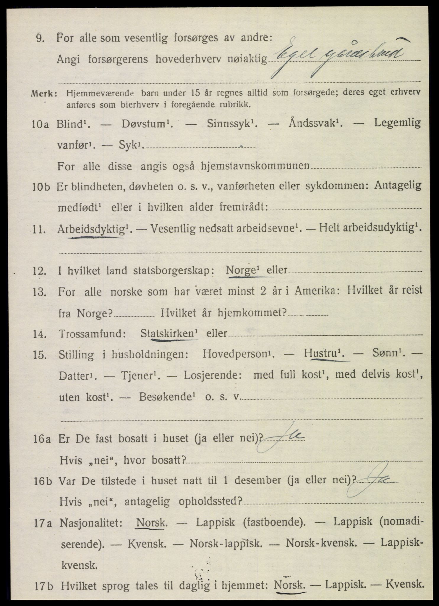 SAT, 1920 census for Vega, 1920, p. 4578