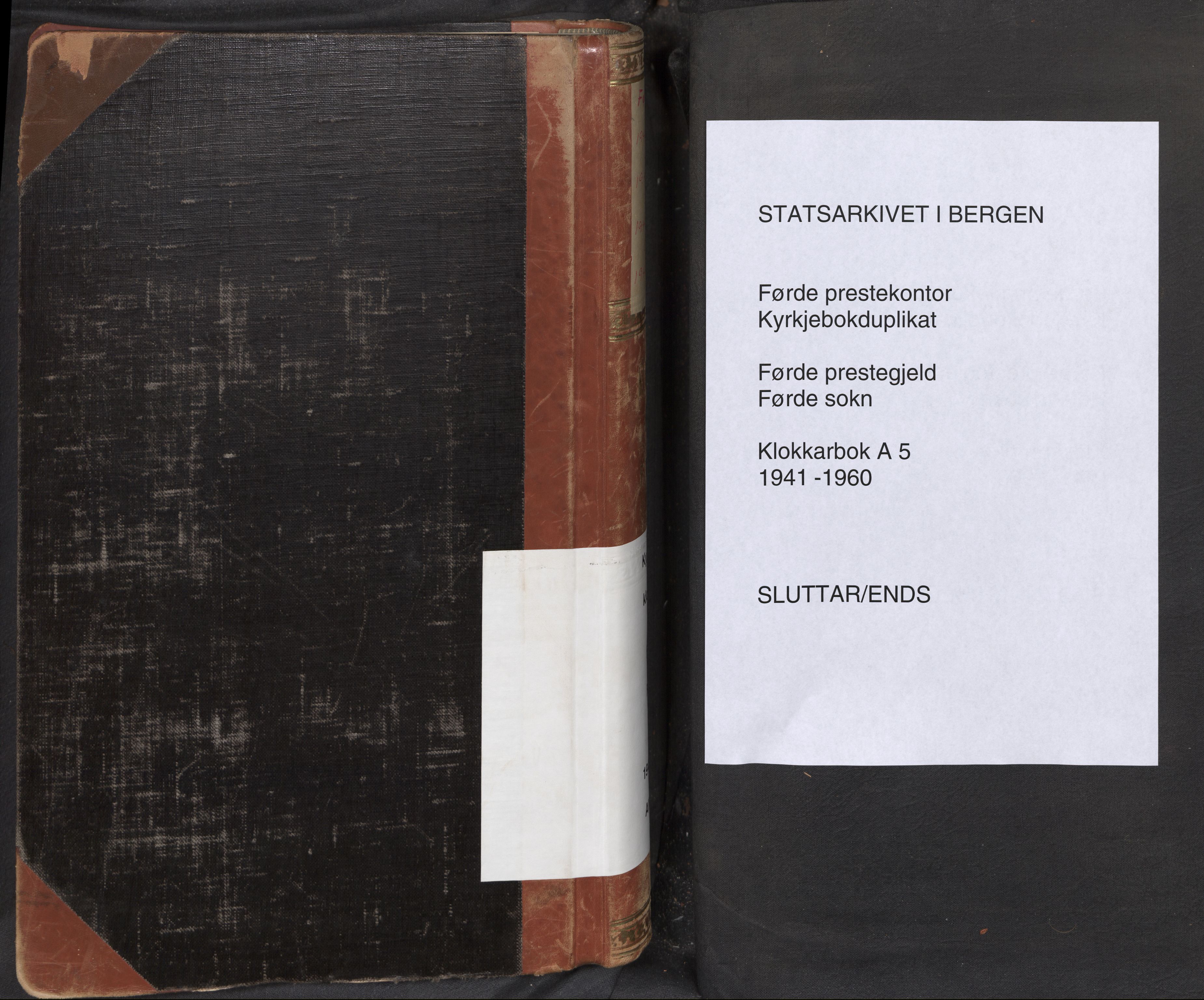 Førde sokneprestembete, SAB/A-79901/H/Hab/Haba/L0005: Parish register (copy) no. A 5, 1941-1960