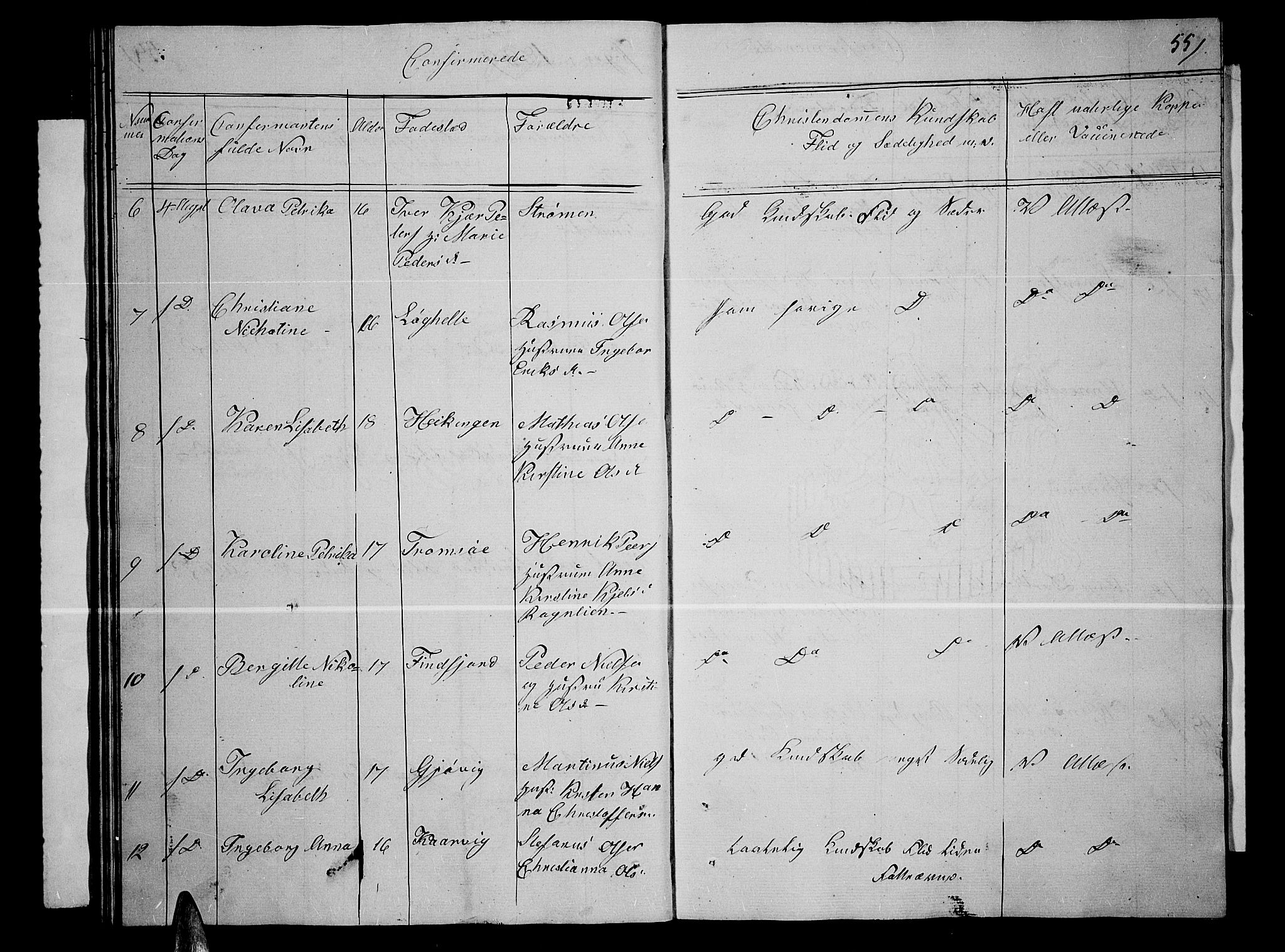 Lenvik sokneprestembete, AV/SATØ-S-1310/H/Ha/Hab/L0002klokker: Parish register (copy) no. 2, 1838-1843, p. 55