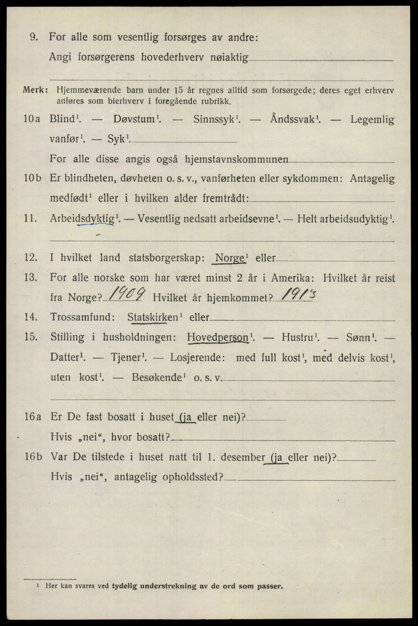 SAO, 1920 census for Ullensaker, 1920, p. 9306