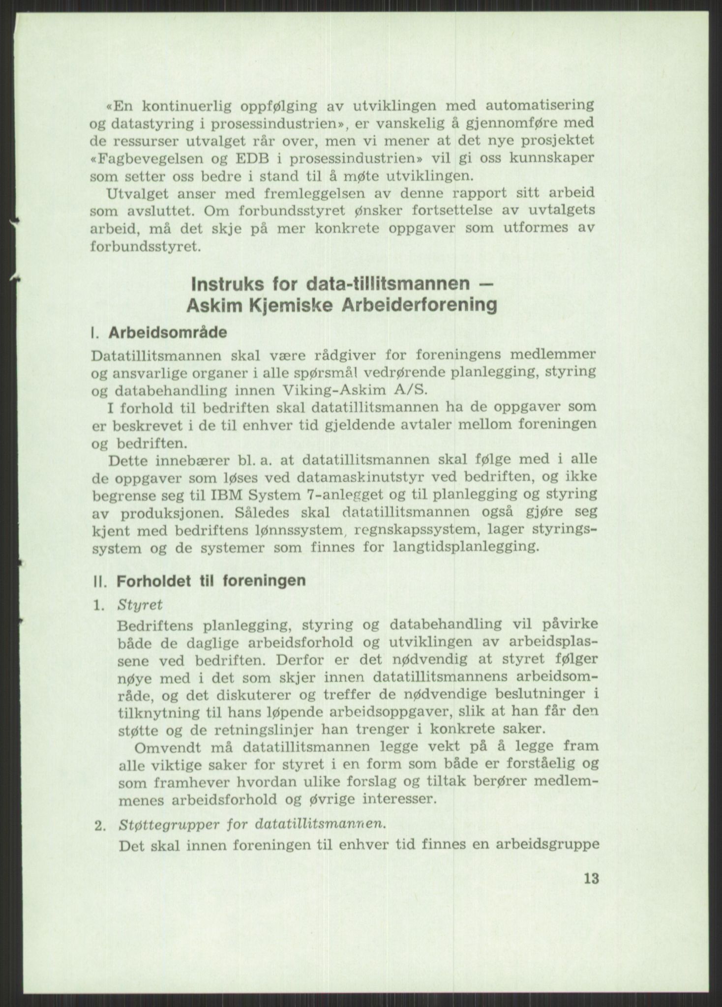 Nygaard, Kristen, AV/RA-PA-1398/F/Fi/L0006: Fagbevegelse, demokrati, Jern- og Metallprosjektet, 1970-2002, p. 745