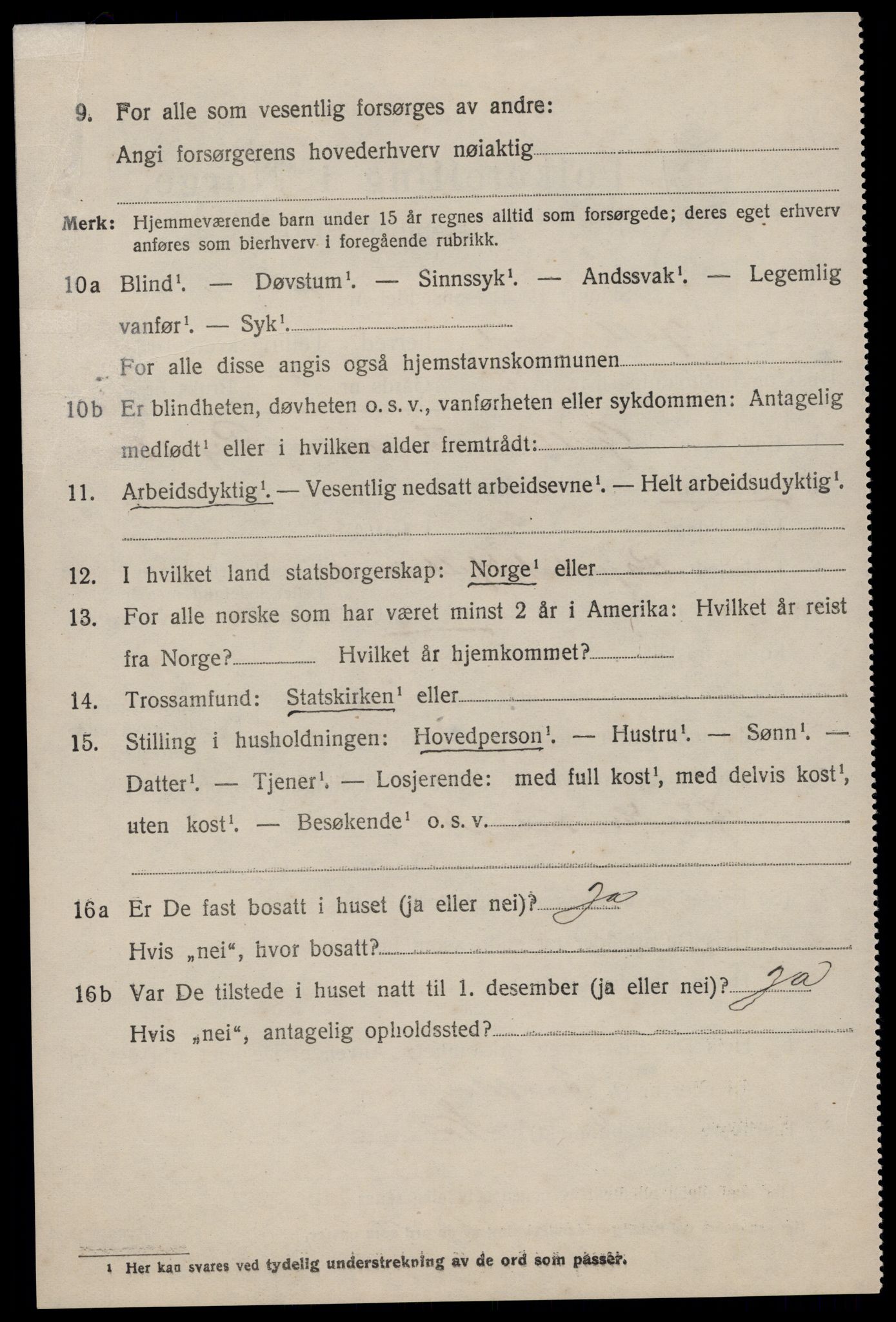 SAST, 1920 census for Helleland, 1920, p. 424