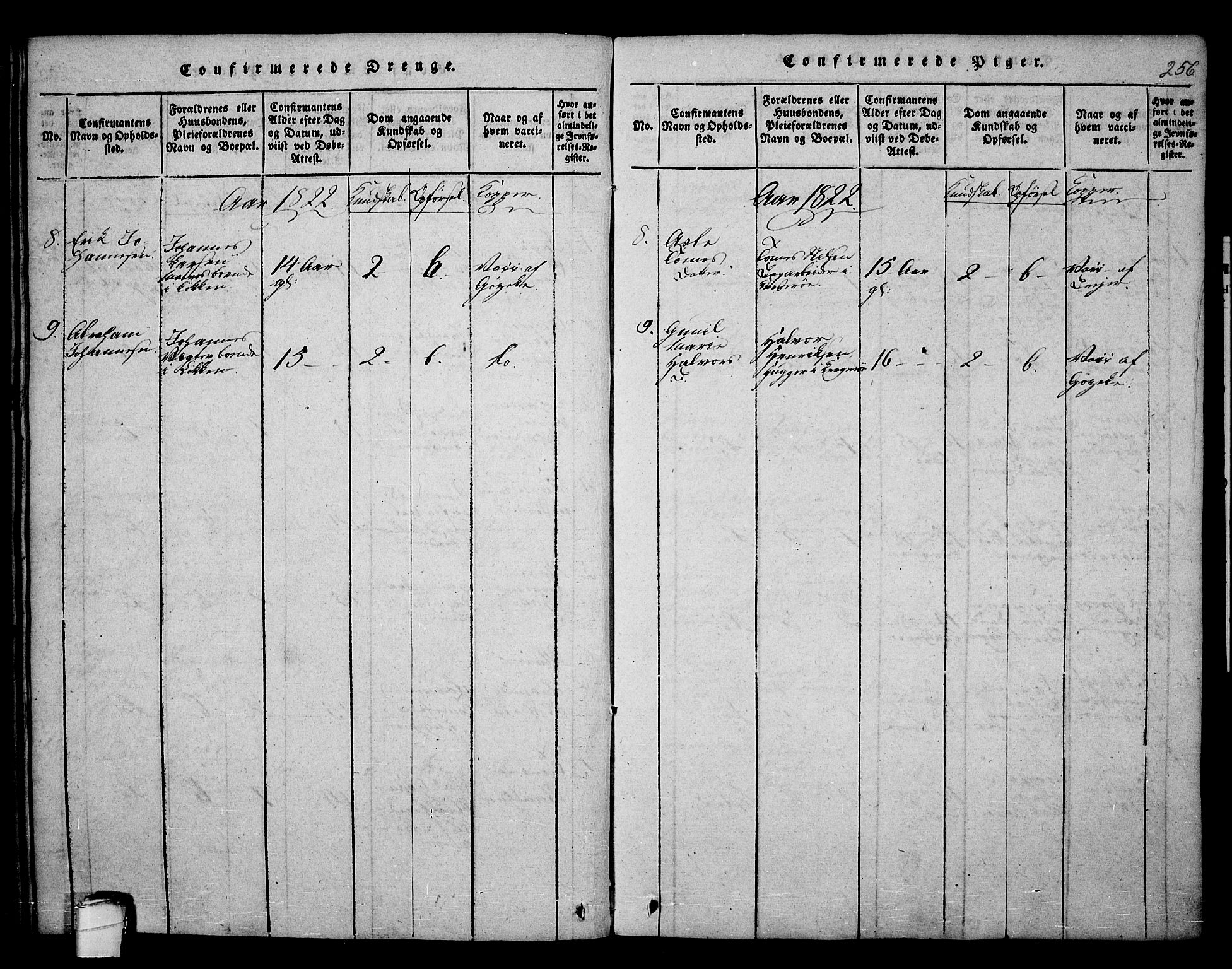 Kragerø kirkebøker, SAKO/A-278/F/Fa/L0004: Parish register (official) no. 4, 1814-1831, p. 256