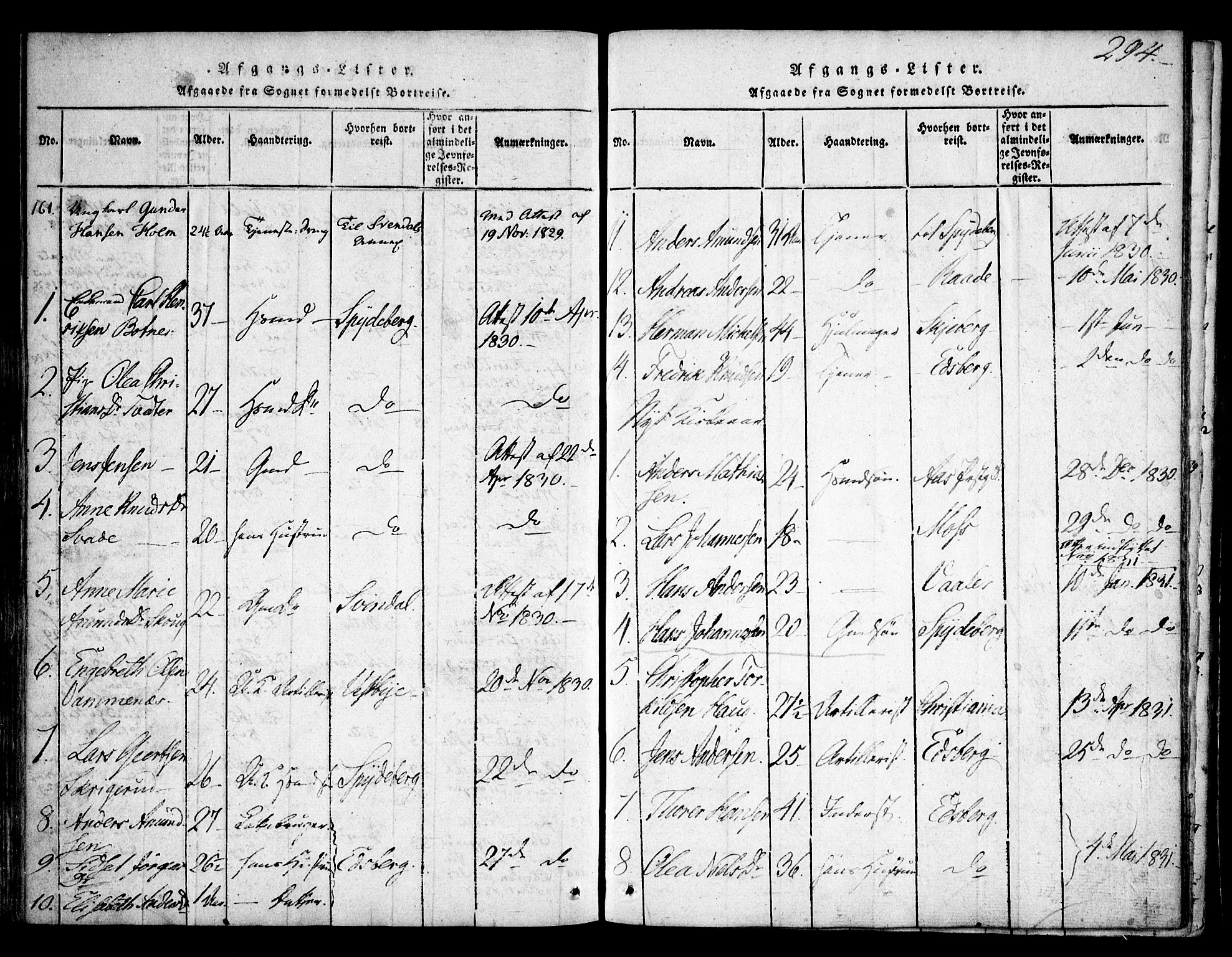 Skiptvet prestekontor Kirkebøker, AV/SAO-A-20009/F/Fa/L0005: Parish register (official) no. 5, 1814-1838, p. 294