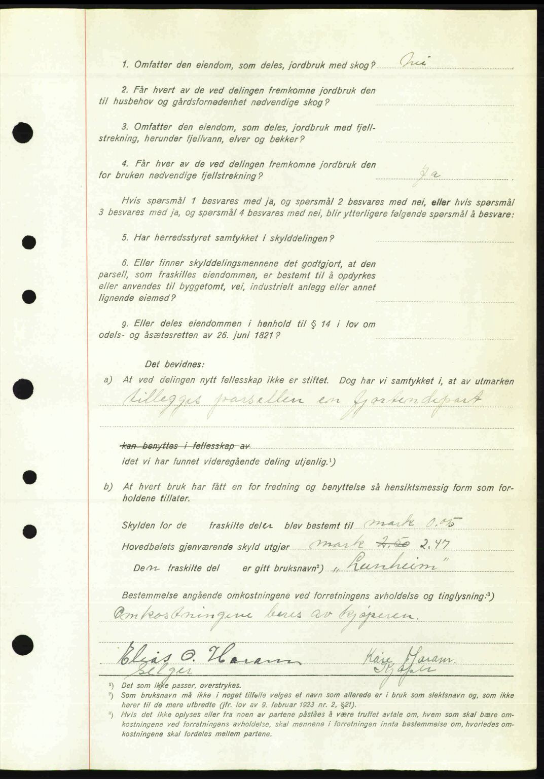 Nordre Sunnmøre sorenskriveri, AV/SAT-A-0006/1/2/2C/2Ca: Mortgage book no. A23, 1946-1947, Diary no: : 2026/1946