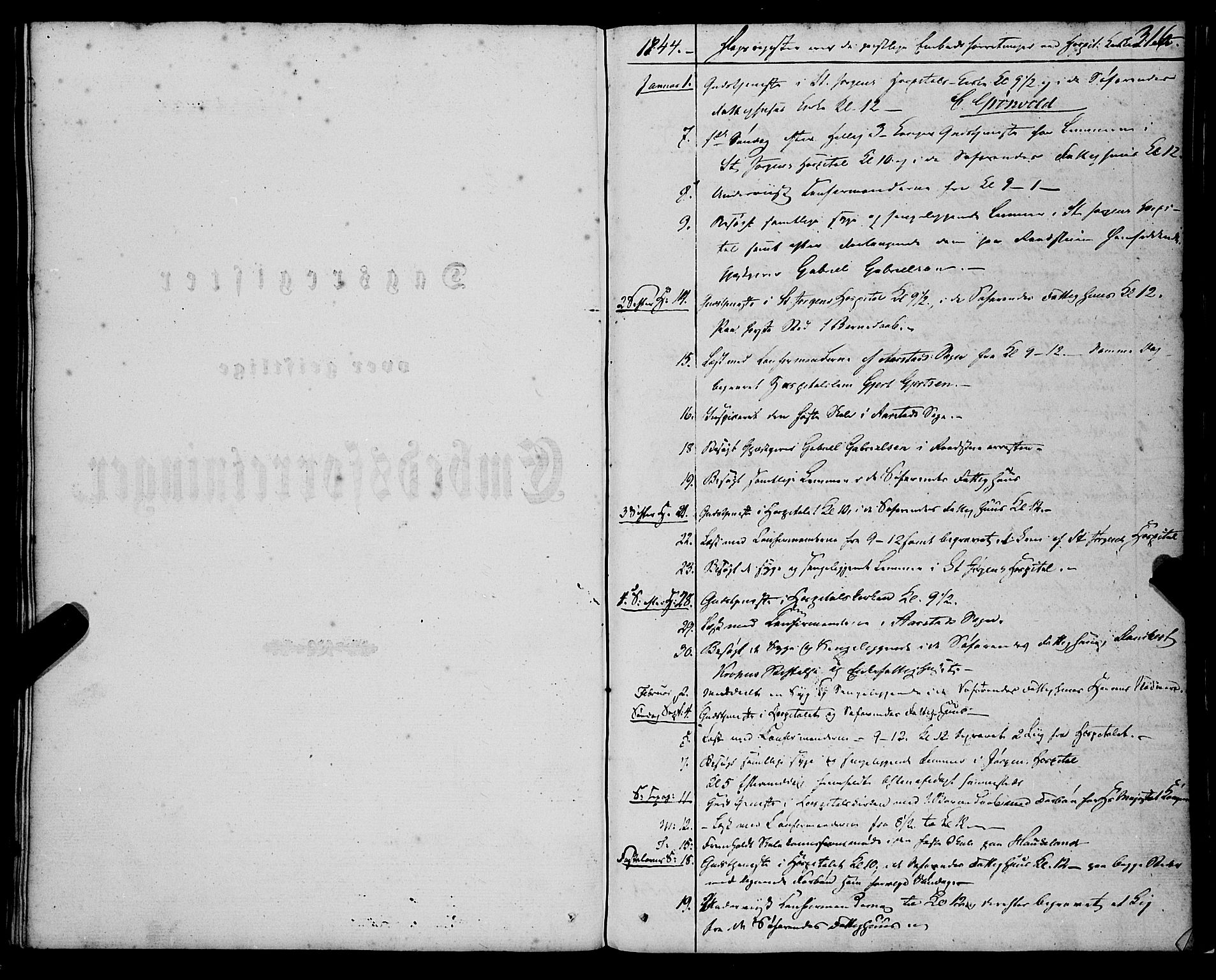 St. Jørgens hospital og Årstad sokneprestembete, SAB/A-99934: Parish register (official) no. A 4, 1844-1863, p. 316