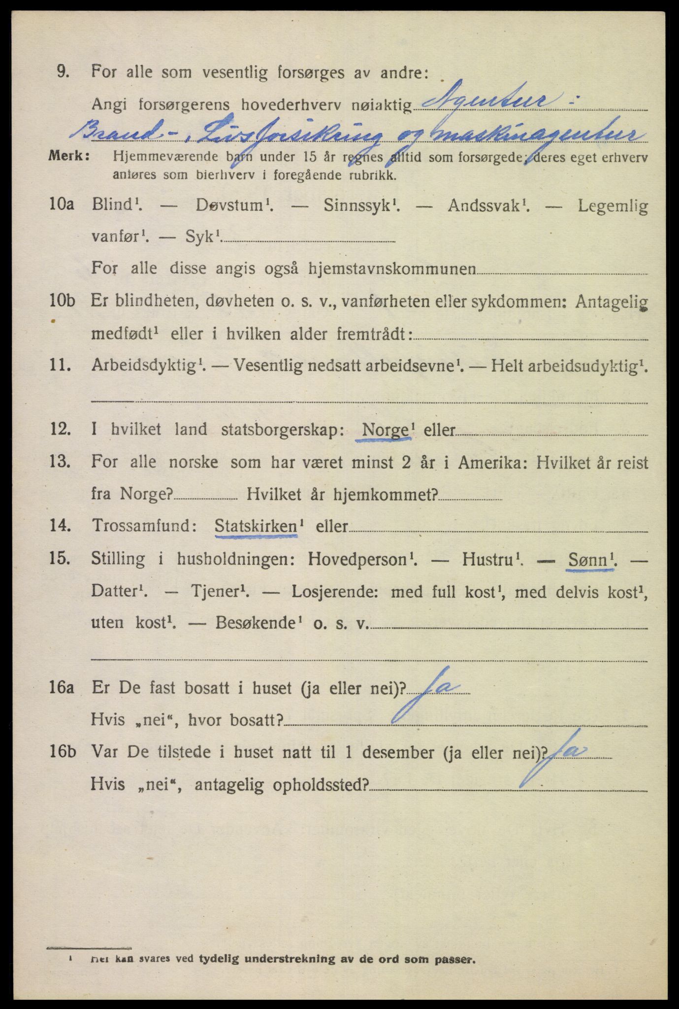 SAK, 1920 census for Lista, 1920, p. 6376