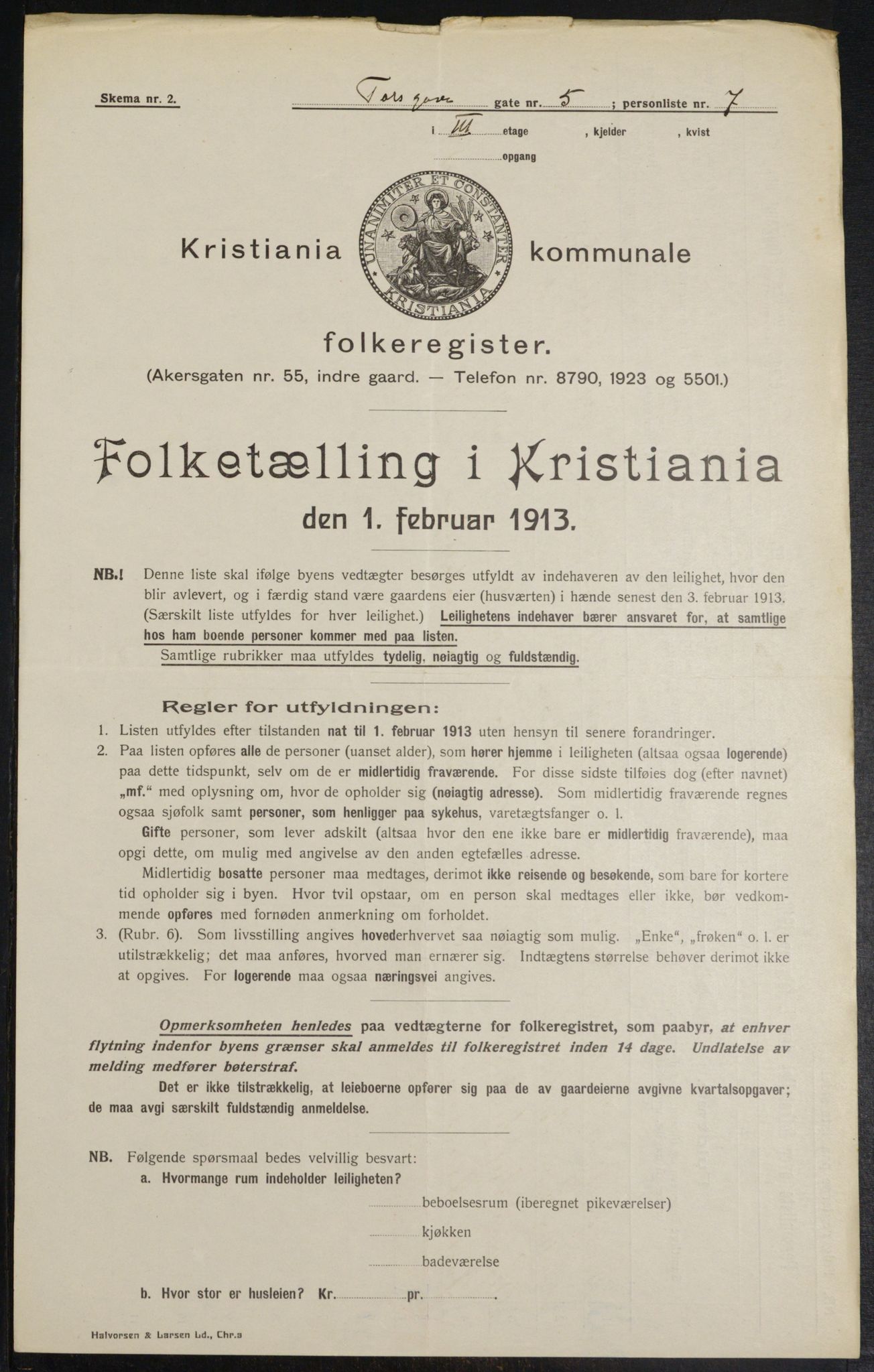 OBA, Municipal Census 1913 for Kristiania, 1913, p. 114390