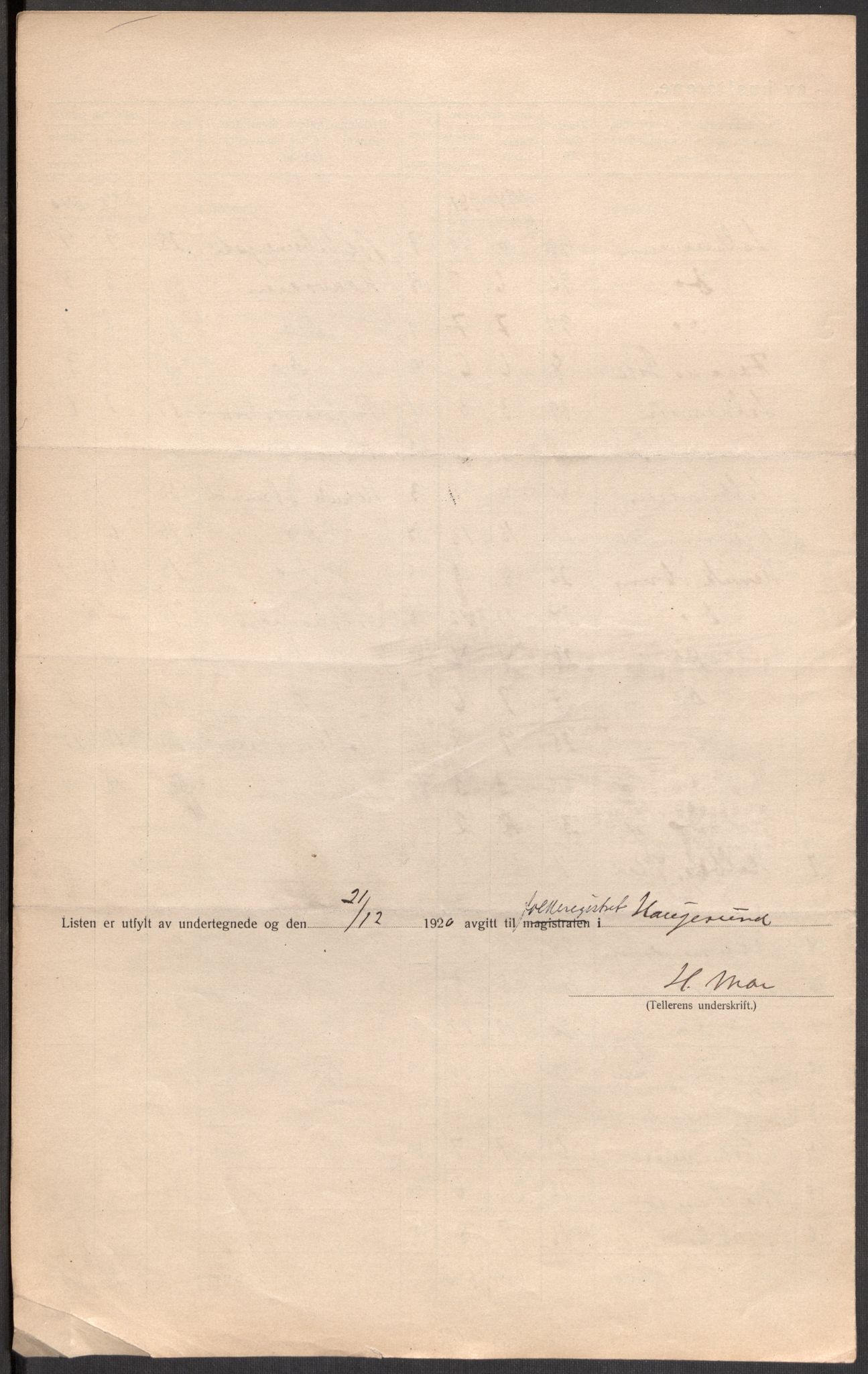 SAST, 1920 census for Haugesund, 1920, p. 8