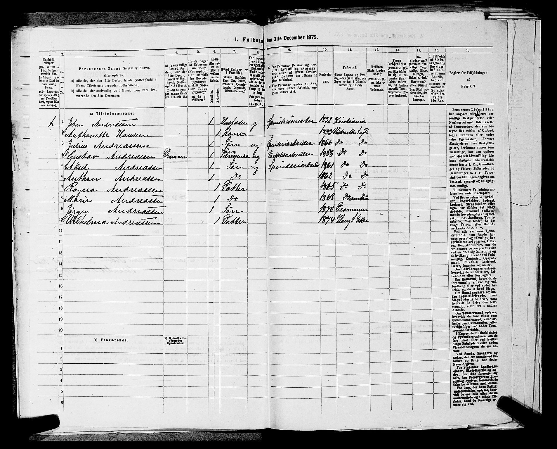 SAKO, 1875 census for 0624P Eiker, 1875, p. 2527