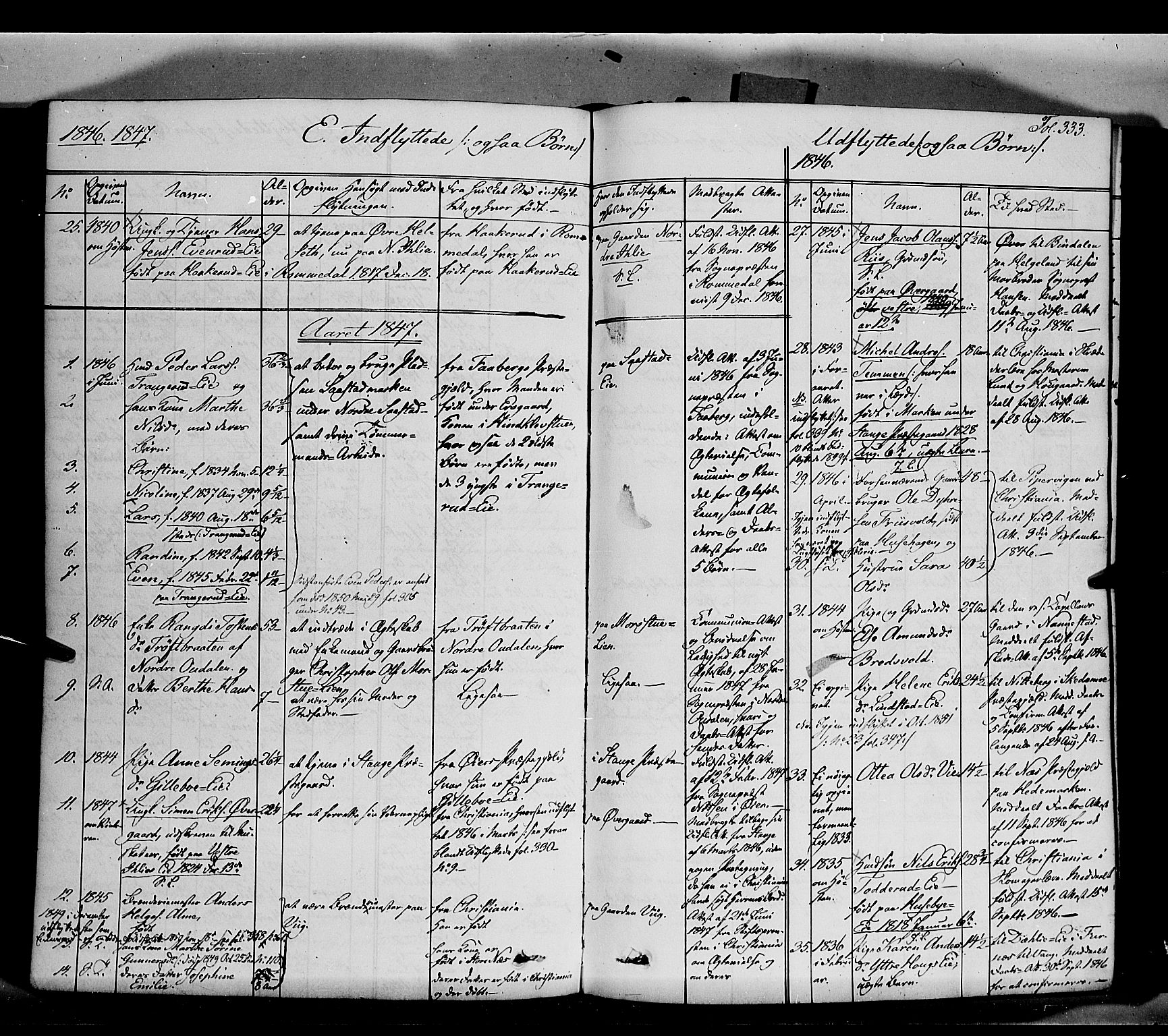Stange prestekontor, SAH/PREST-002/K/L0011: Parish register (official) no. 11, 1846-1852, p. 333