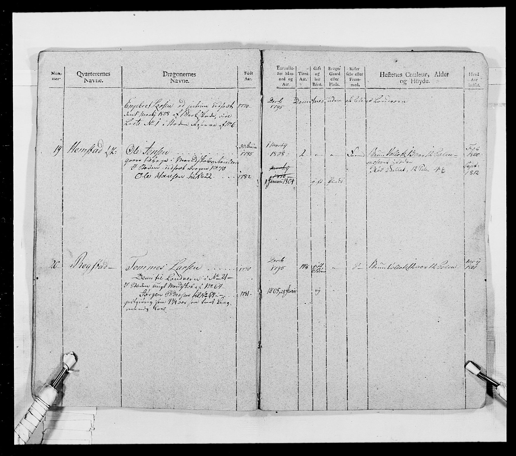 Generalitets- og kommissariatskollegiet, Det kongelige norske kommissariatskollegium, AV/RA-EA-5420/E/Eh/L0018: Opplandske dragonregiment, 1810-1811, p. 21