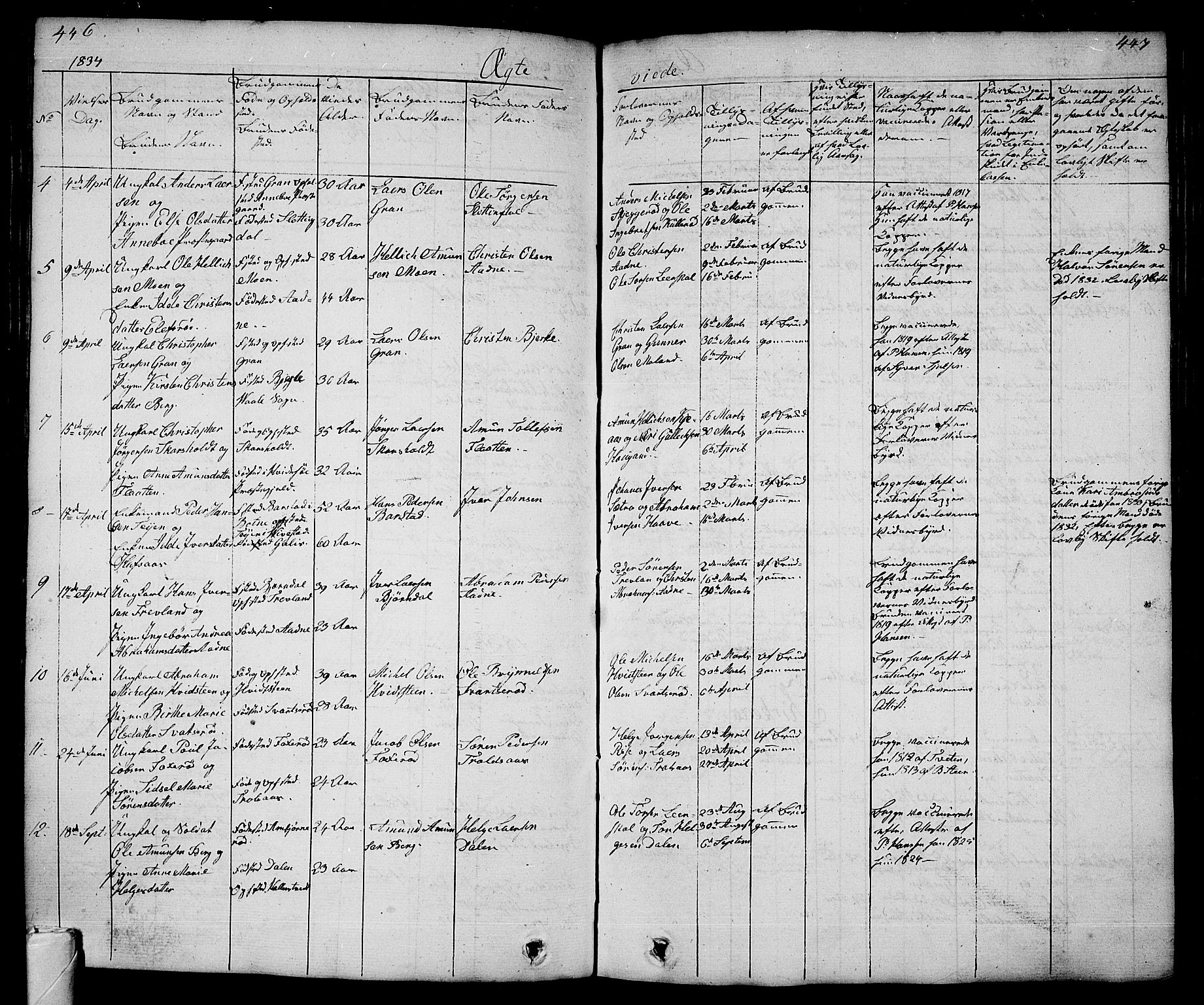 Andebu kirkebøker, AV/SAKO-A-336/G/Ga/L0003: Parish register (copy) no. I 3, 1832-1867, p. 446-447