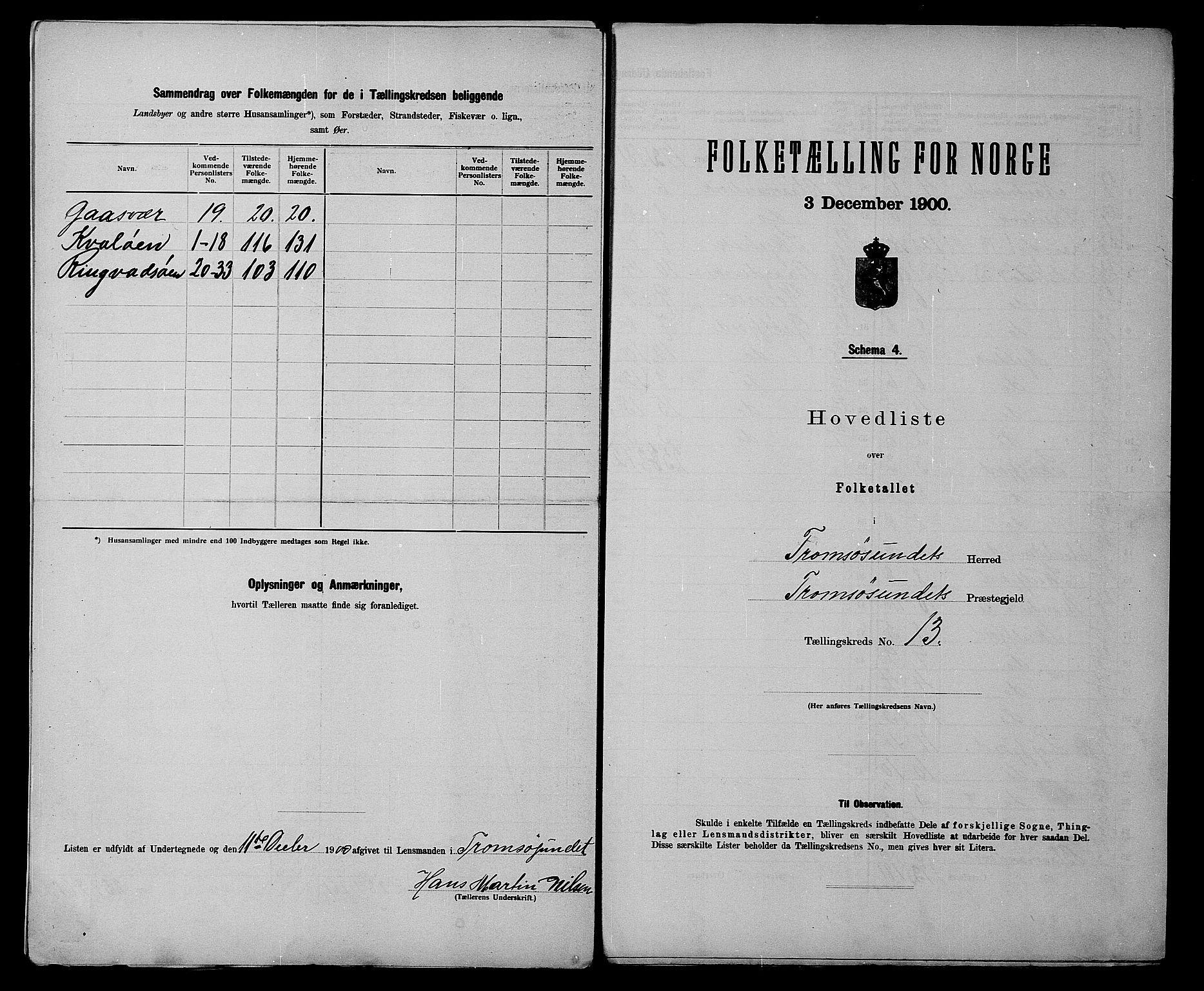 SATØ, 1900 census for Tromsøysund, 1900, p. 30