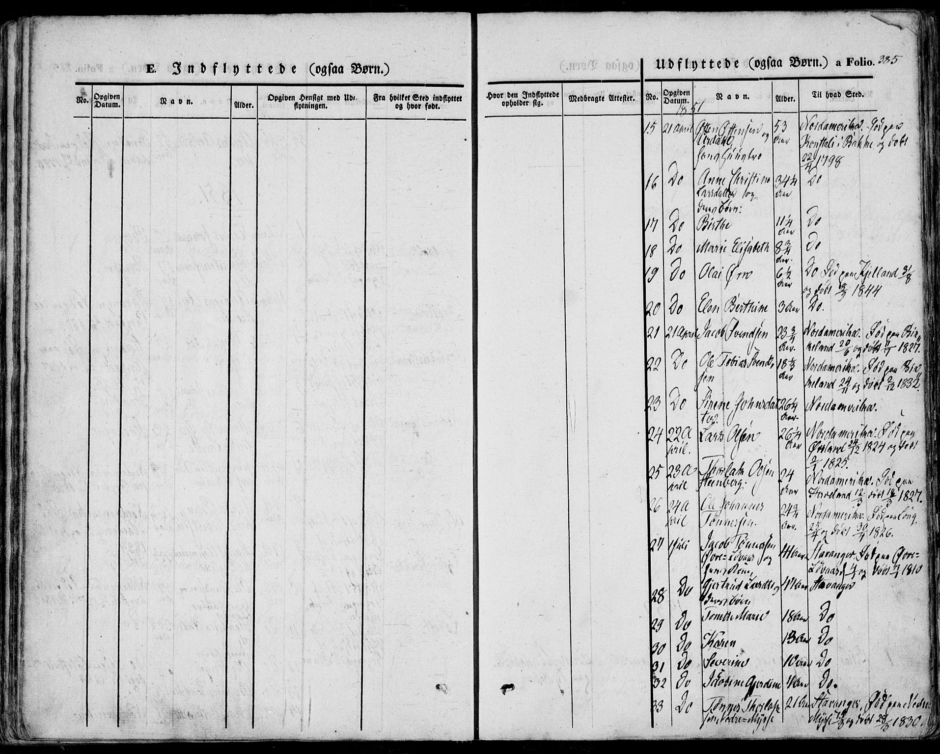 Sokndal sokneprestkontor, SAST/A-101808: Parish register (official) no. A 8.2, 1842-1857, p. 385