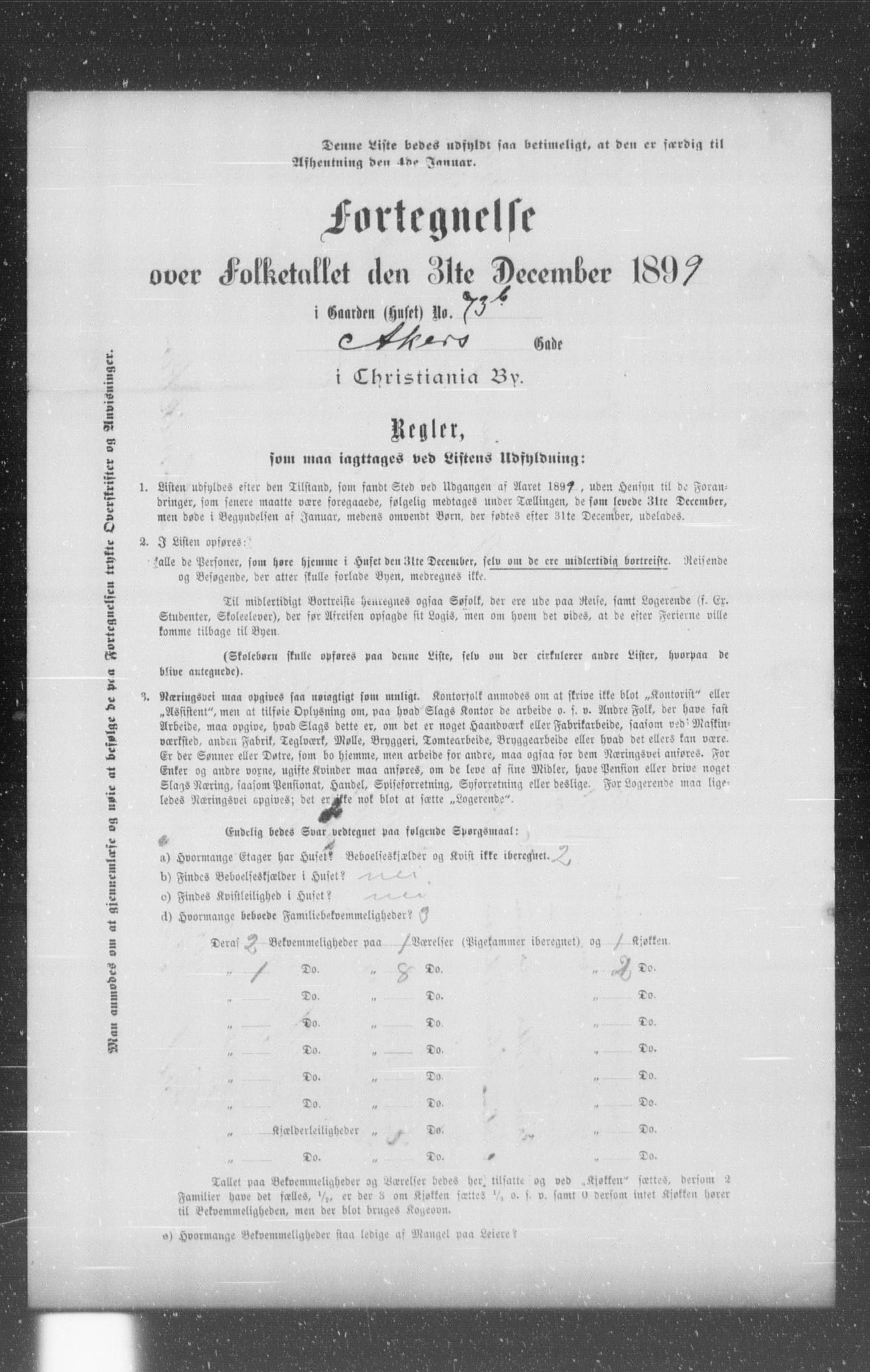 OBA, Municipal Census 1899 for Kristiania, 1899, p. 168