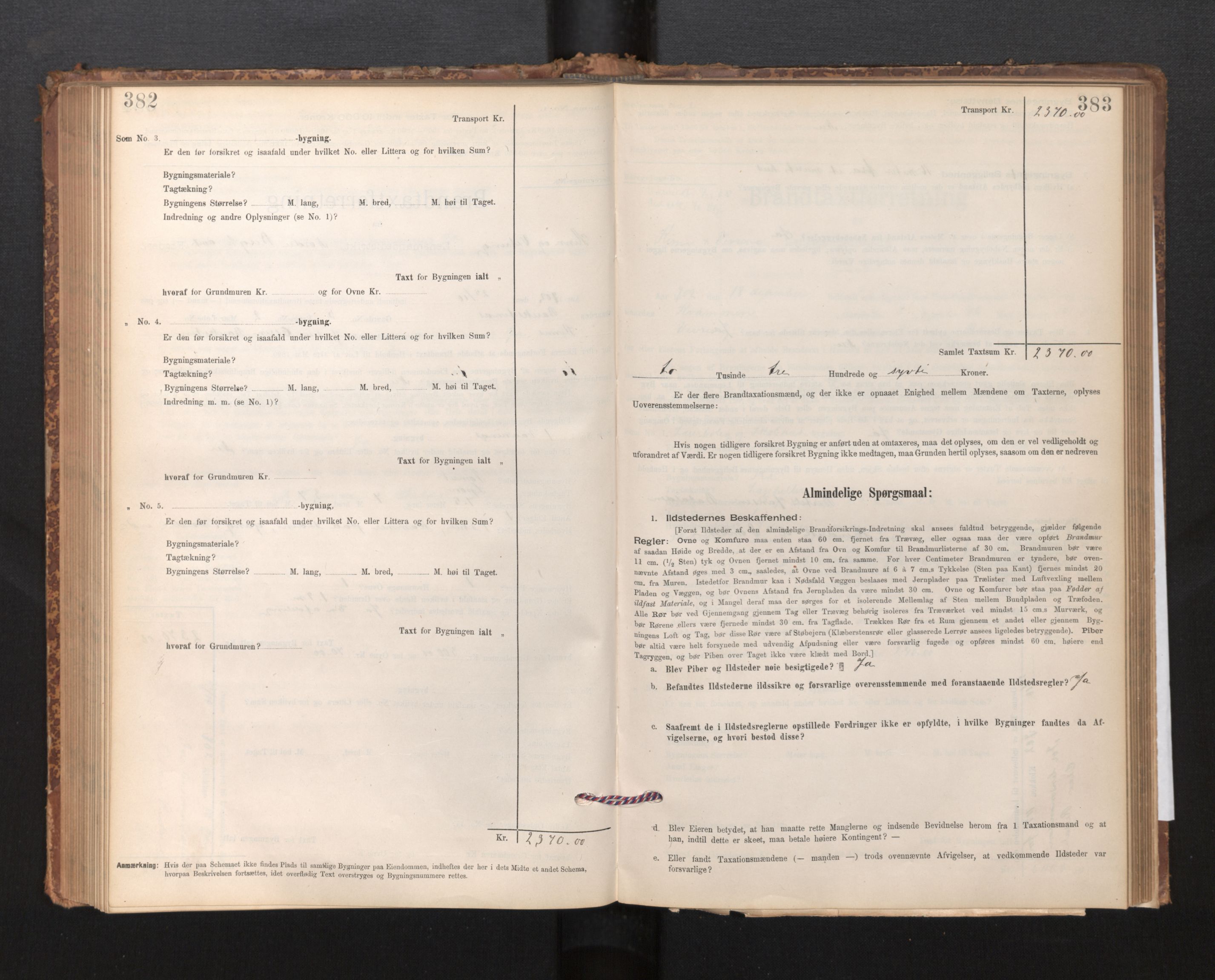 Lensmannen i Kinn, SAB/A-28801/0012/L0004f: Branntakstprotokoll, skjematakst, 1894-1911, p. 382-383