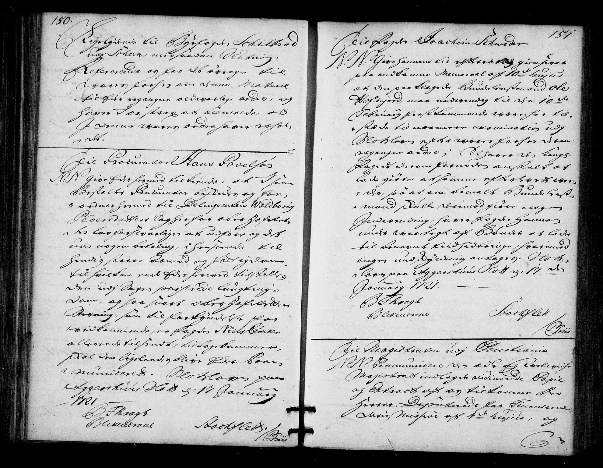 Stattholderembetet 1572-1771, AV/RA-EA-2870/Bd/L0013: Ordreprotokoll, 1720-1722, p. 150-151