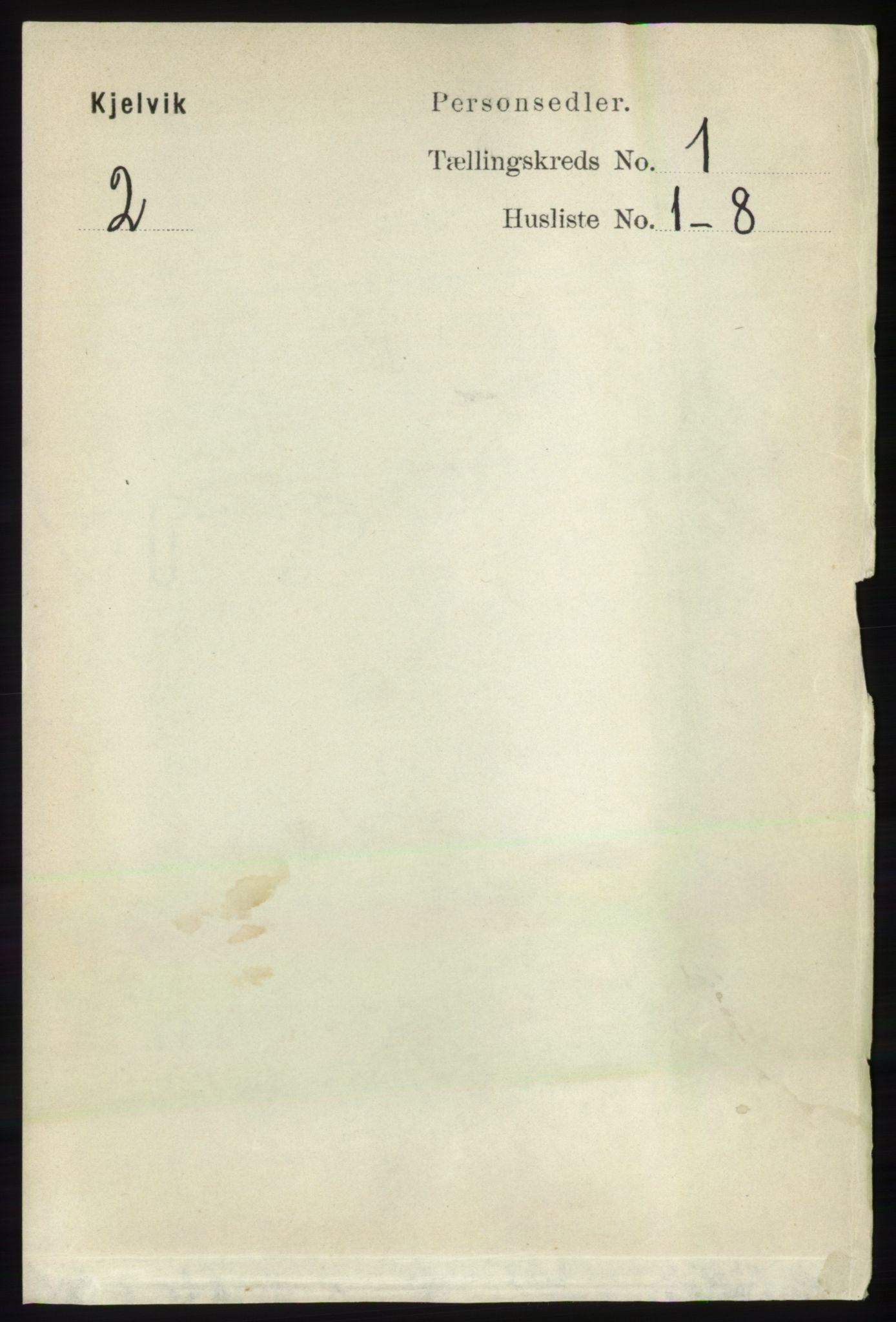 RA, 1891 census for 2019 Kjelvik, 1891, p. 34