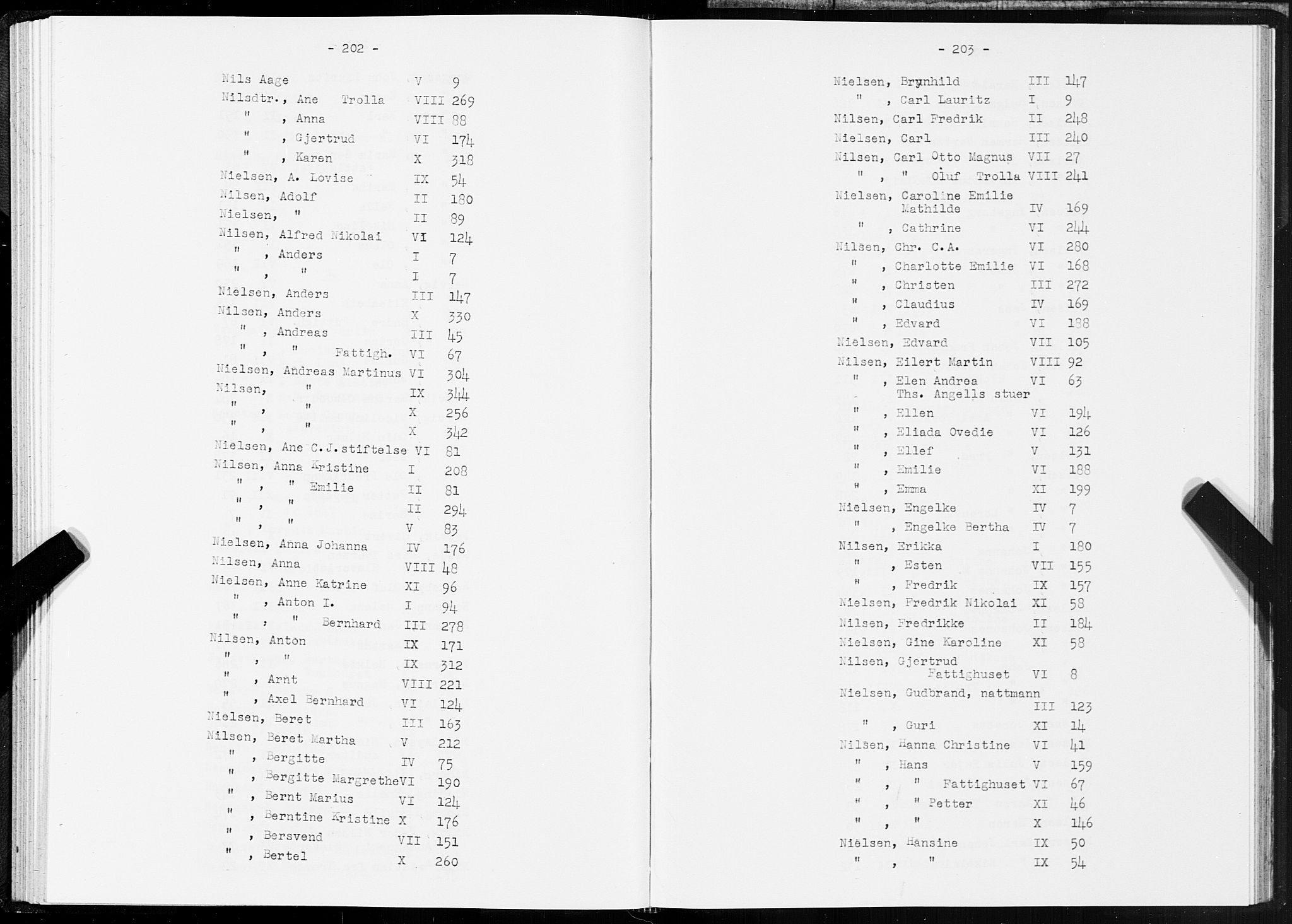 SAT, 1875 census for 1601 Trondheim, 1875, p. 202-203