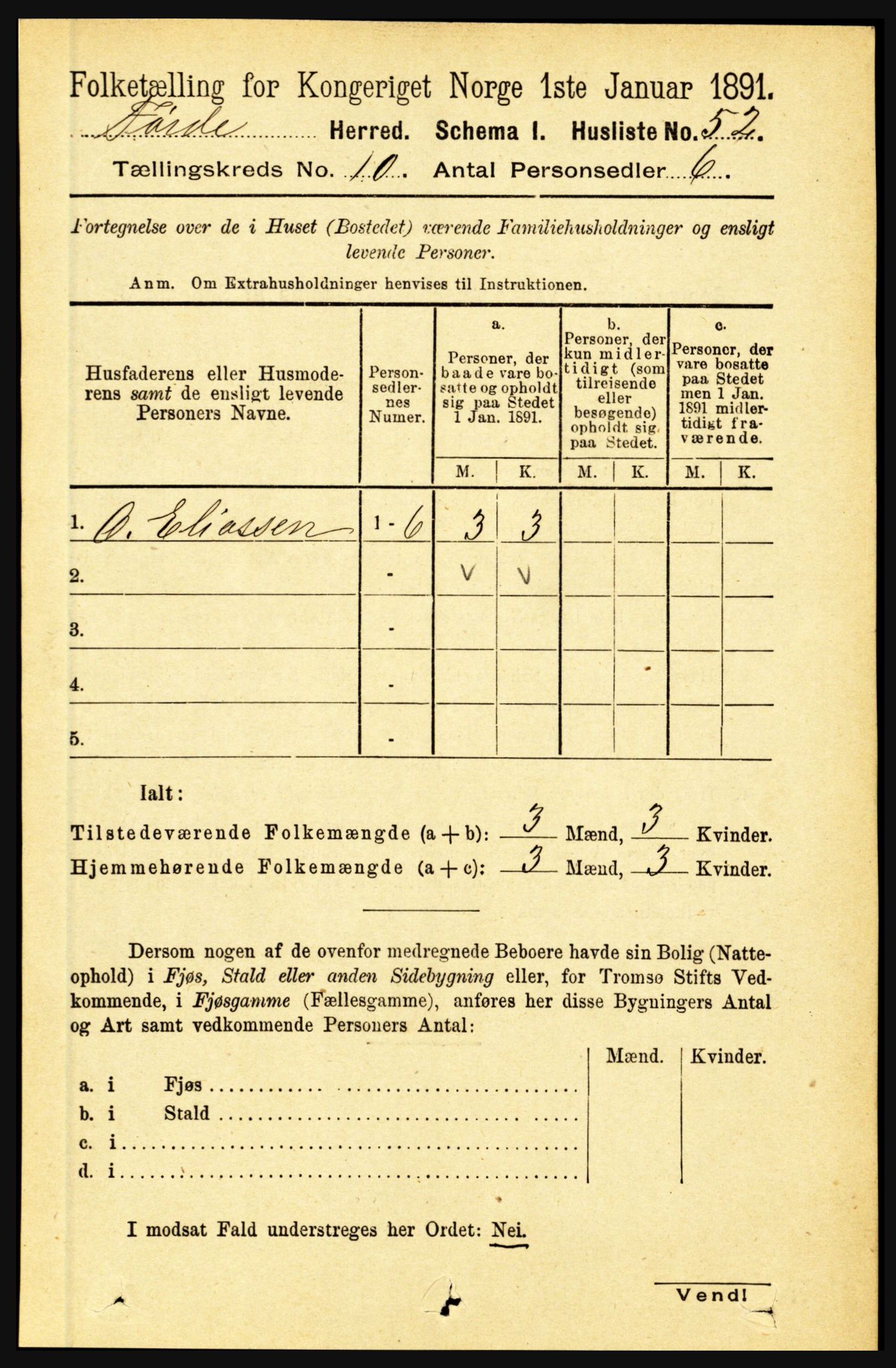 RA, 1891 census for 1432 Førde, 1891, p. 3662