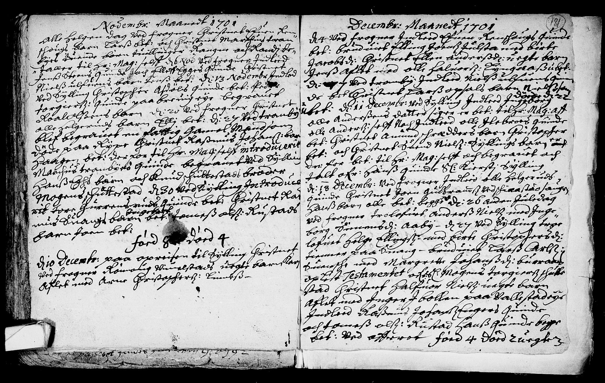 Lier kirkebøker, SAKO/A-230/F/Fa/L0001: Parish register (official) no. I 1, 1672-1701, p. 181