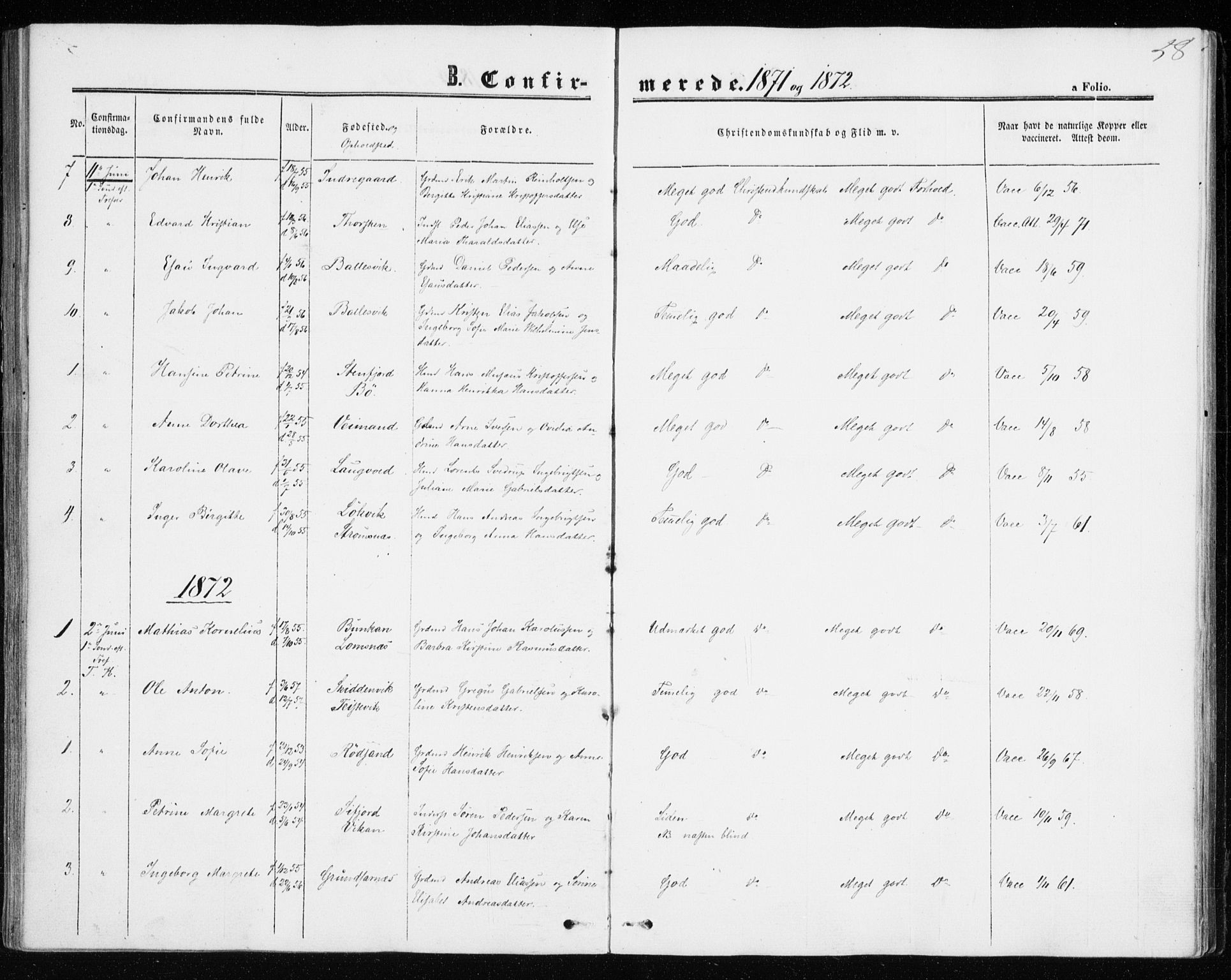 Berg sokneprestkontor, AV/SATØ-S-1318/G/Ga/Gaa/L0002kirke: Parish register (official) no. 2, 1860-1872, p. 58